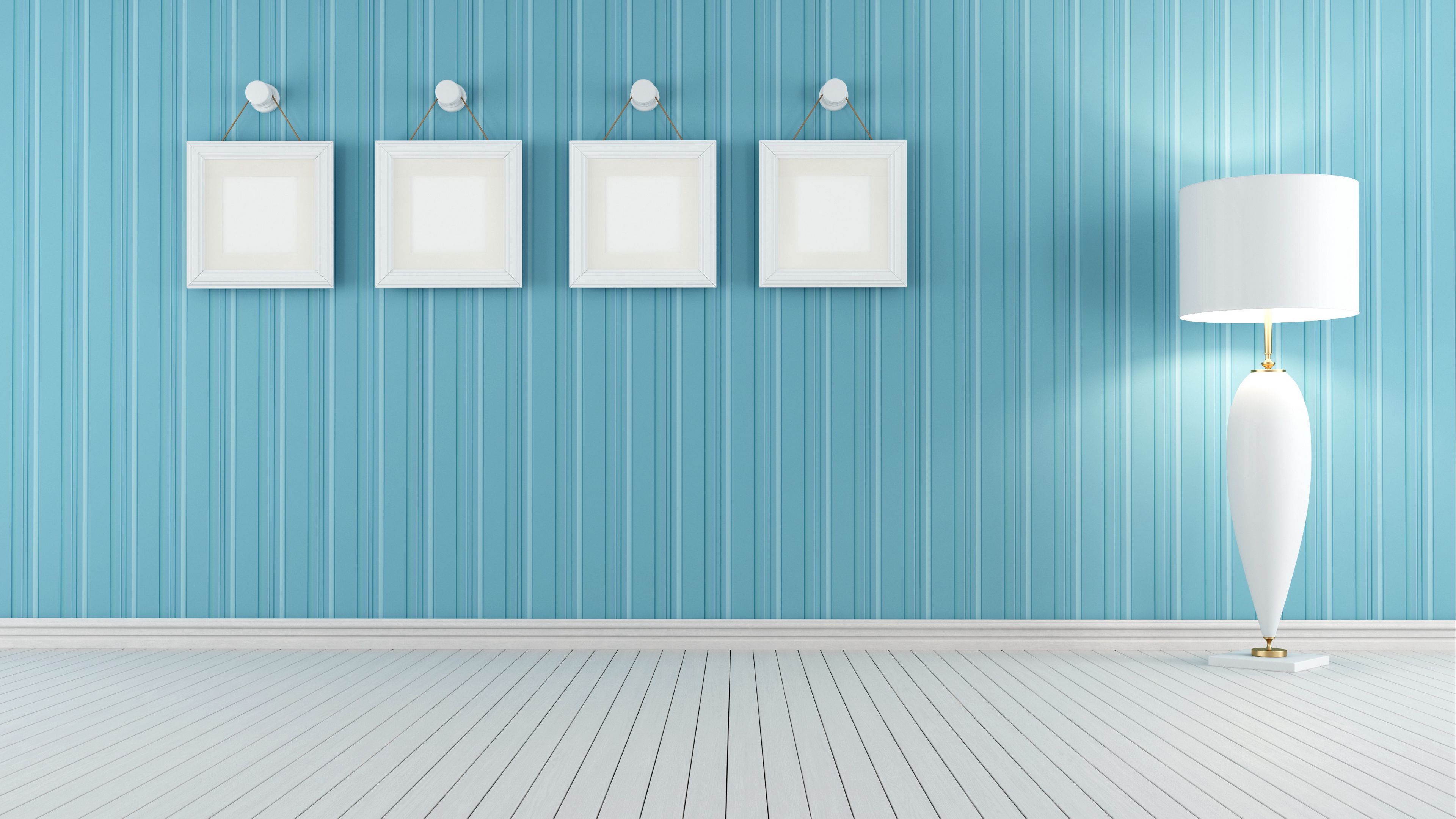 paintings, floor, wall, lamp, 4k, HD Wallpaper