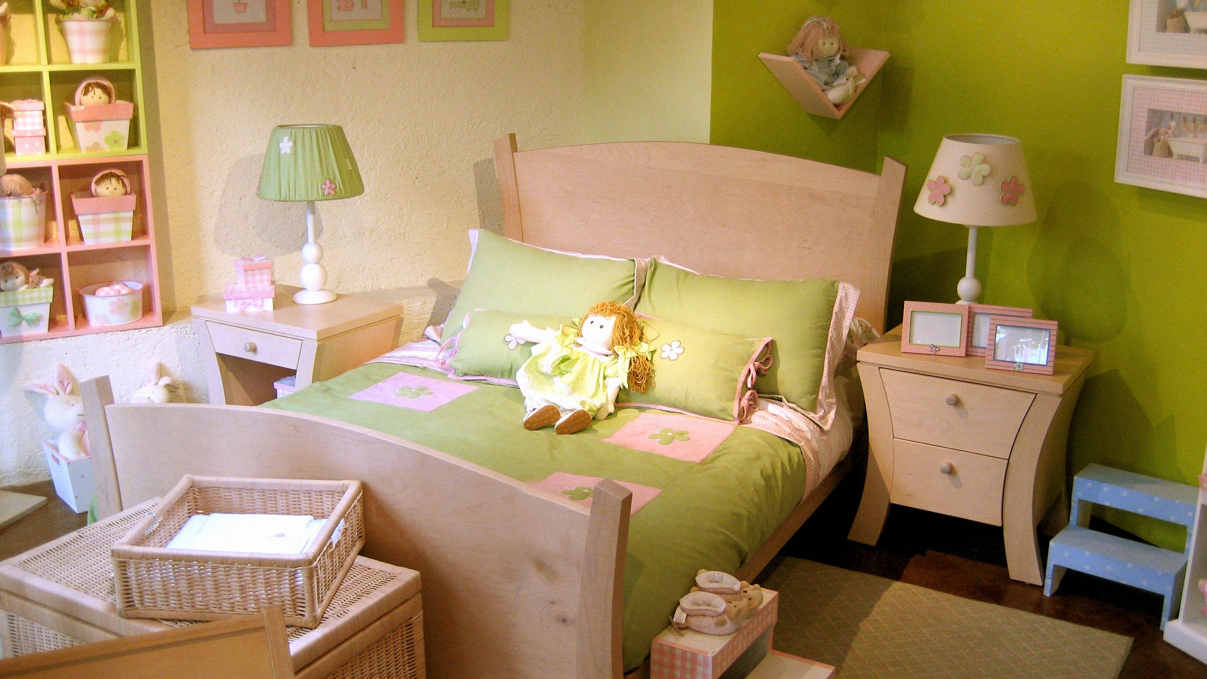 children, room, bedroom, bed, dolls, interior, tables, lamps, 4k, HD Wallpaper