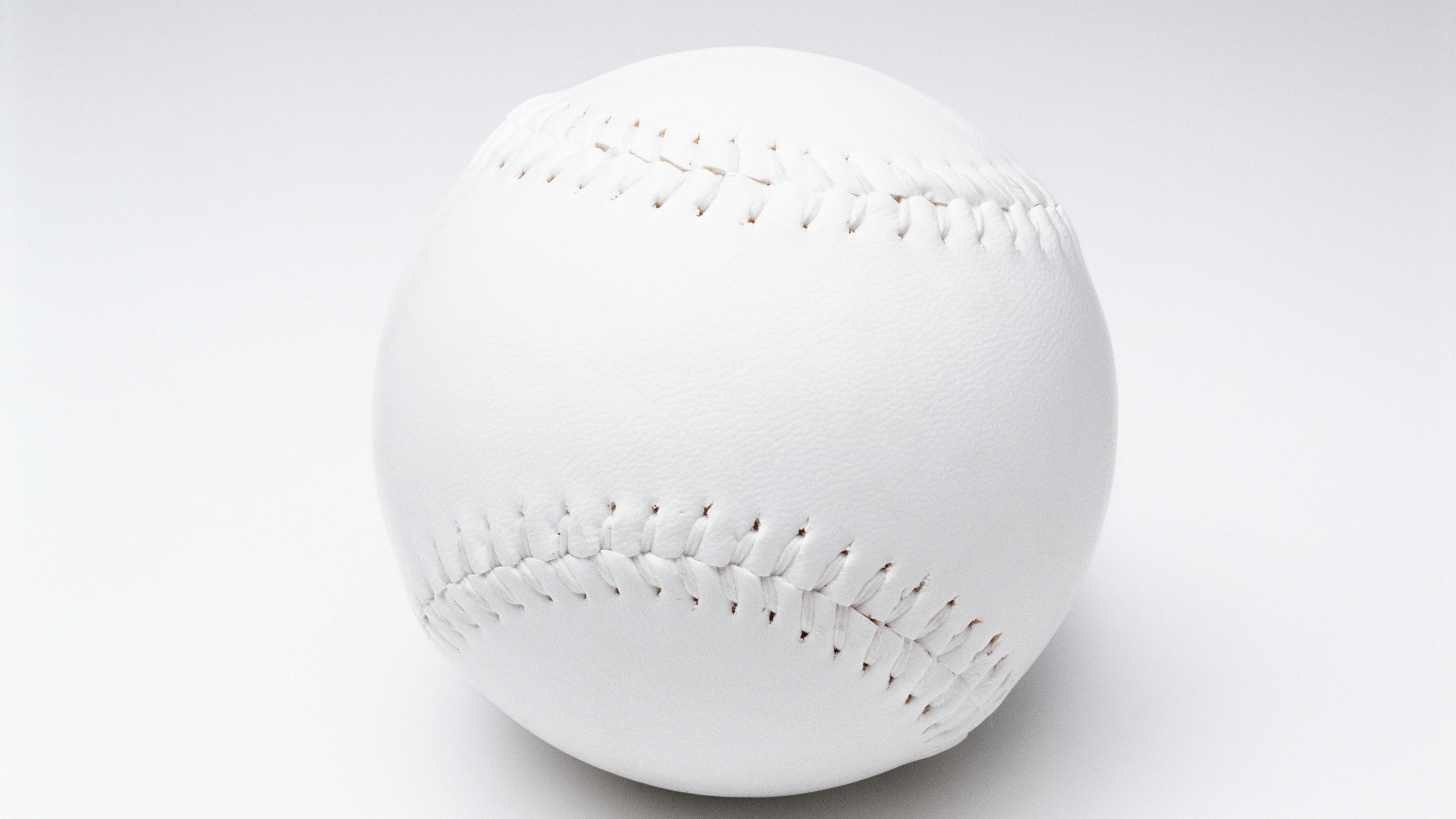 baseball, ball, white background, 4k, HD Wallpaper
