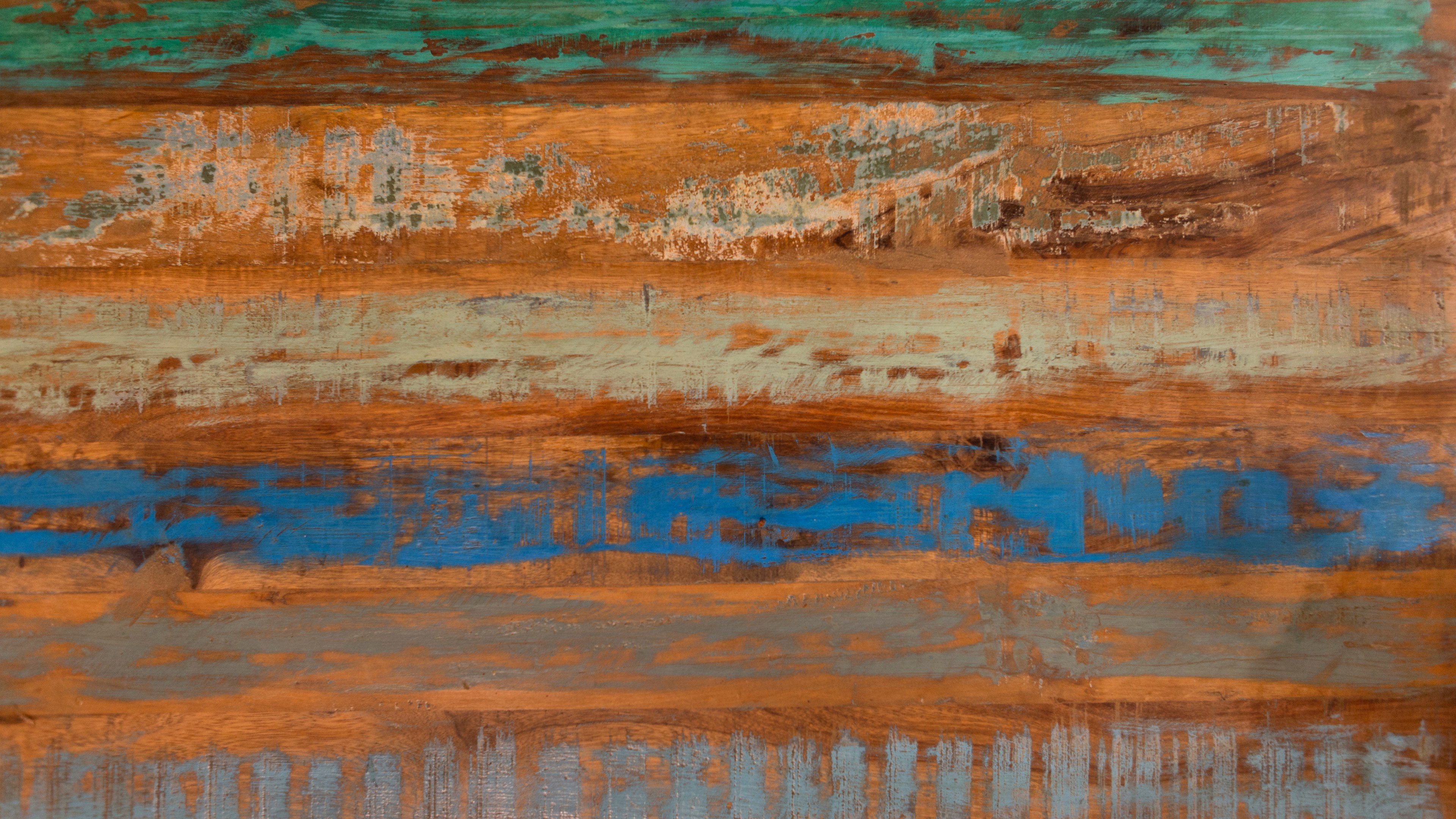 wood texture blue and distressed 4k, HD Wallpaper