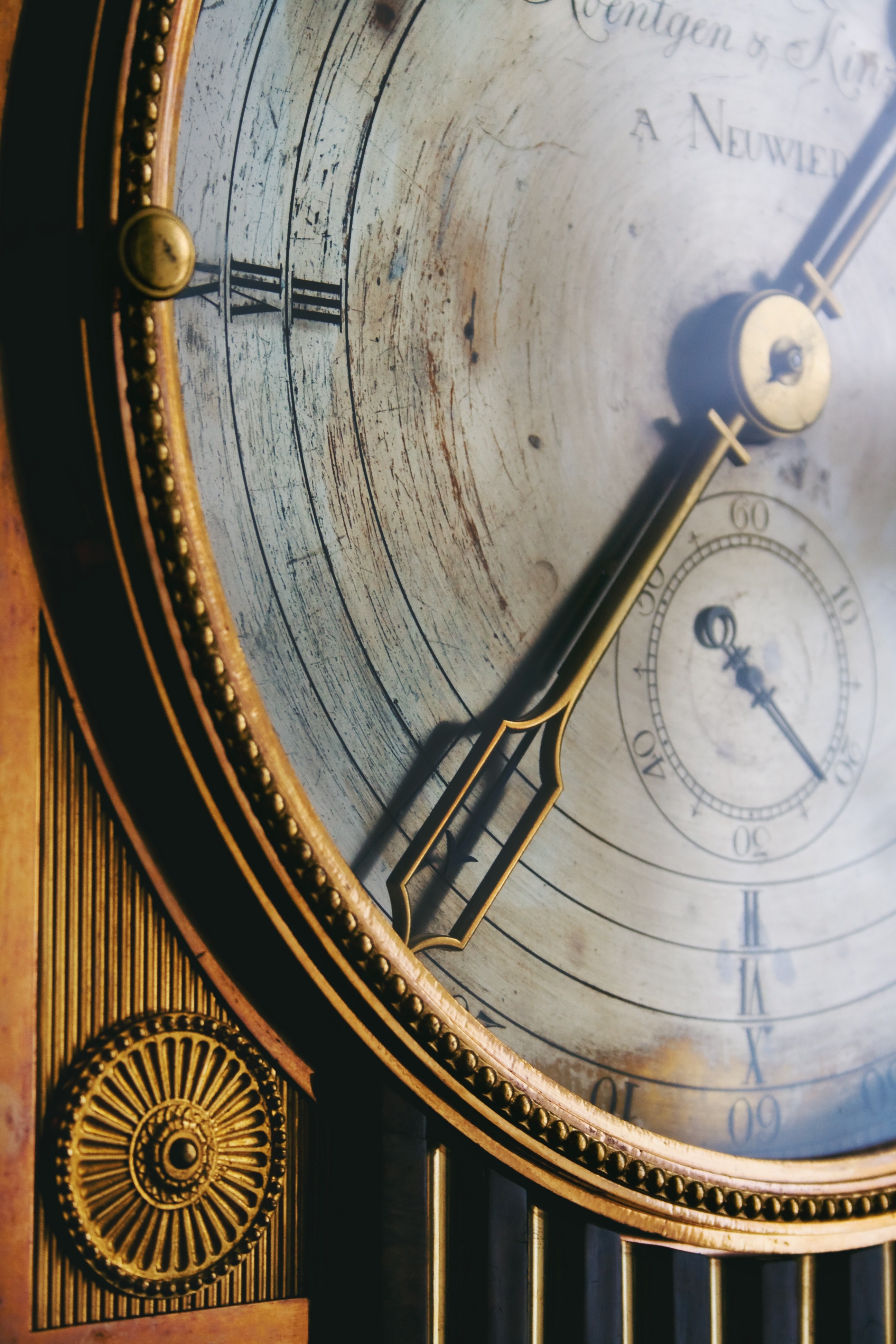 time detail texture and golden hd, 4k, Phone HD Wallpaper