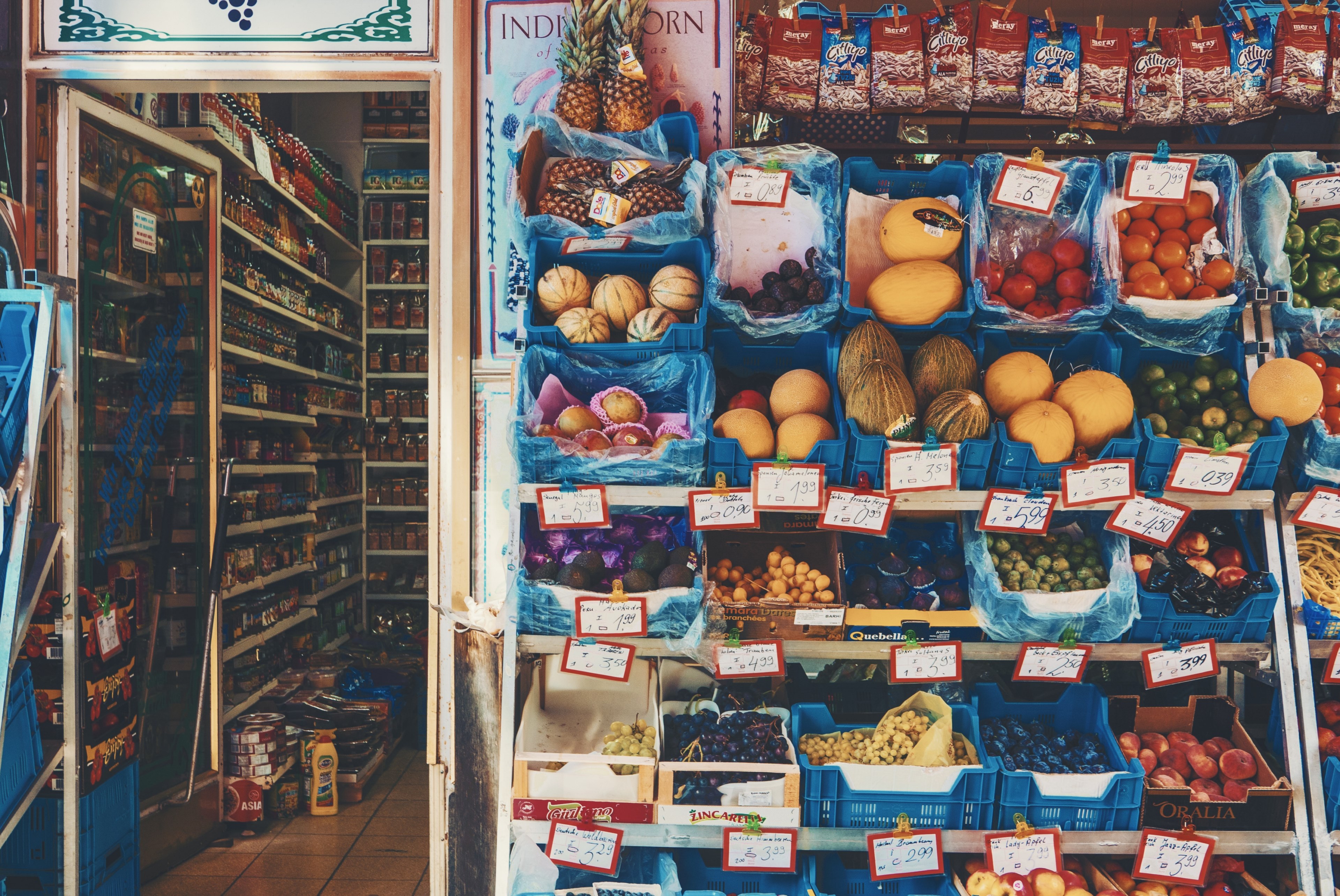 grocery store grocery greengrocery and food 4k, HD Wallpaper