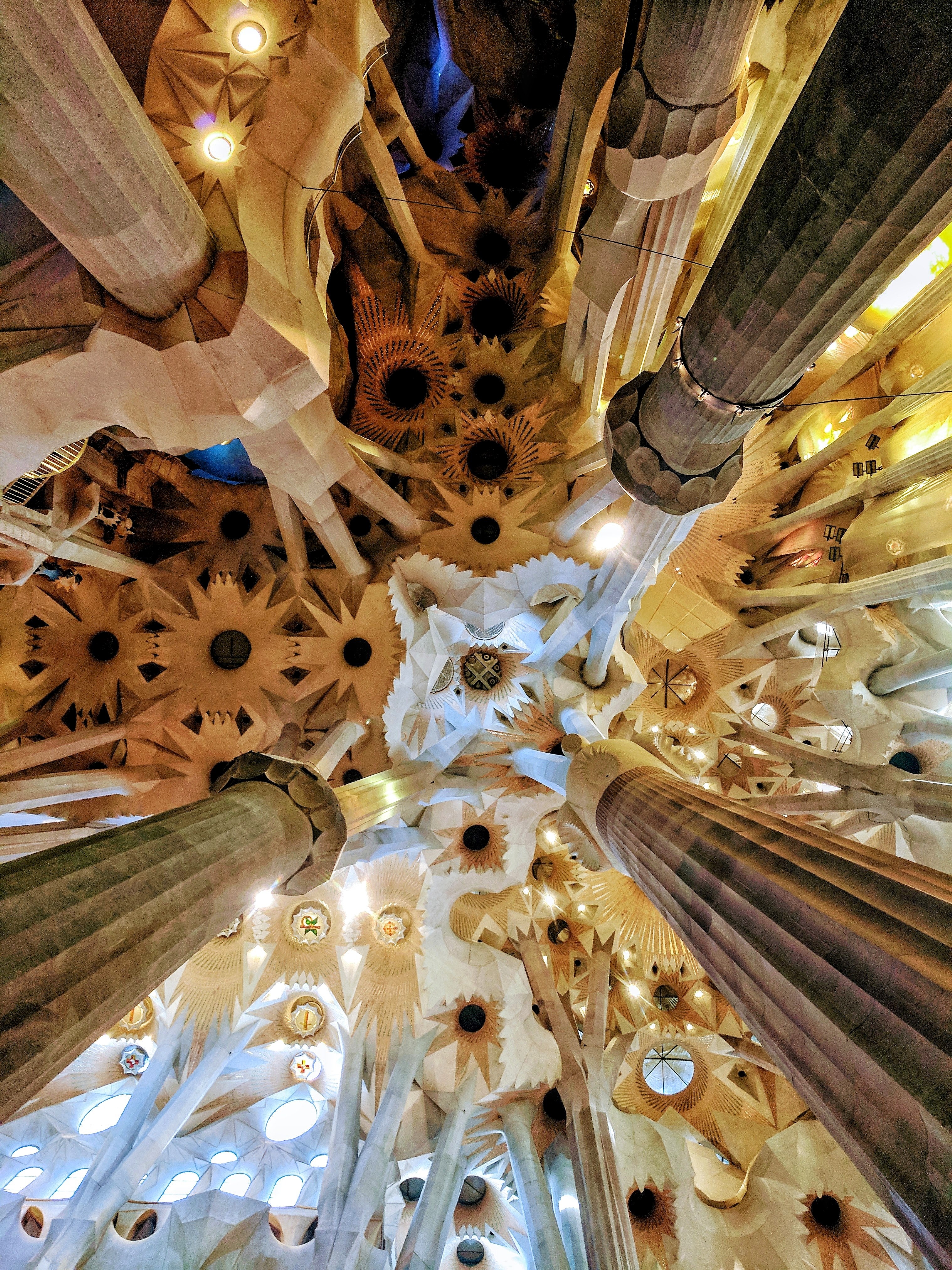 ceiling building architecture and pattern hd, 4k, Phone HD Wallpaper