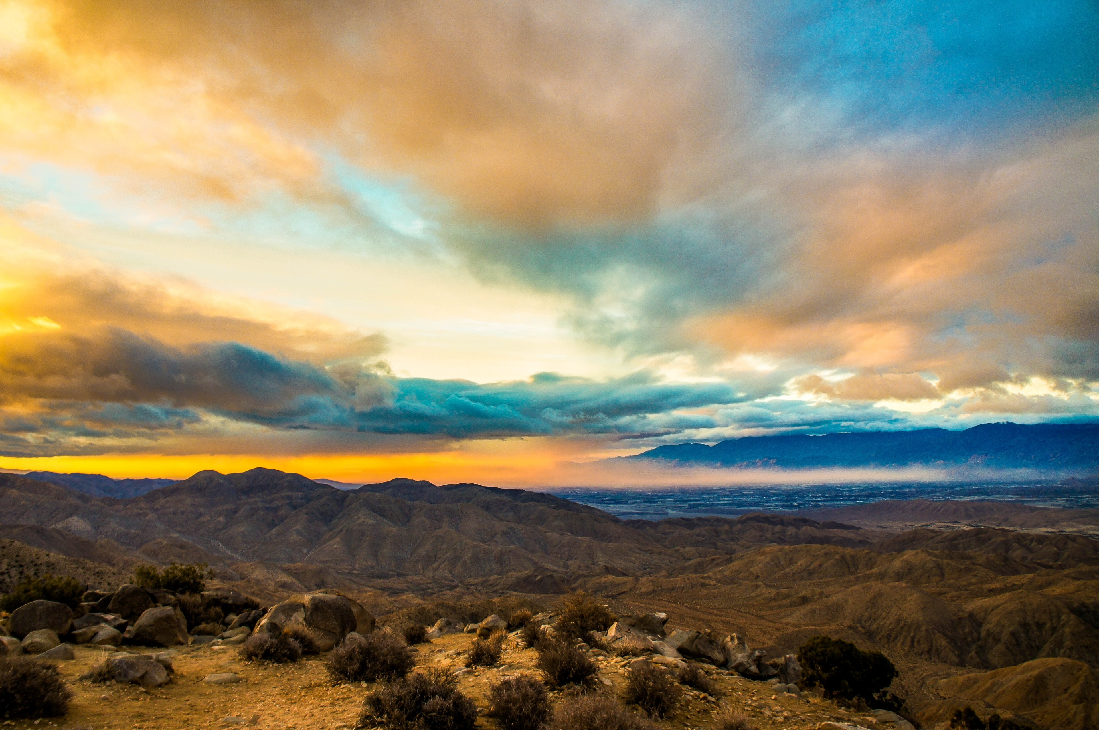 sunset at joshua tree 4k, HD Wallpaper