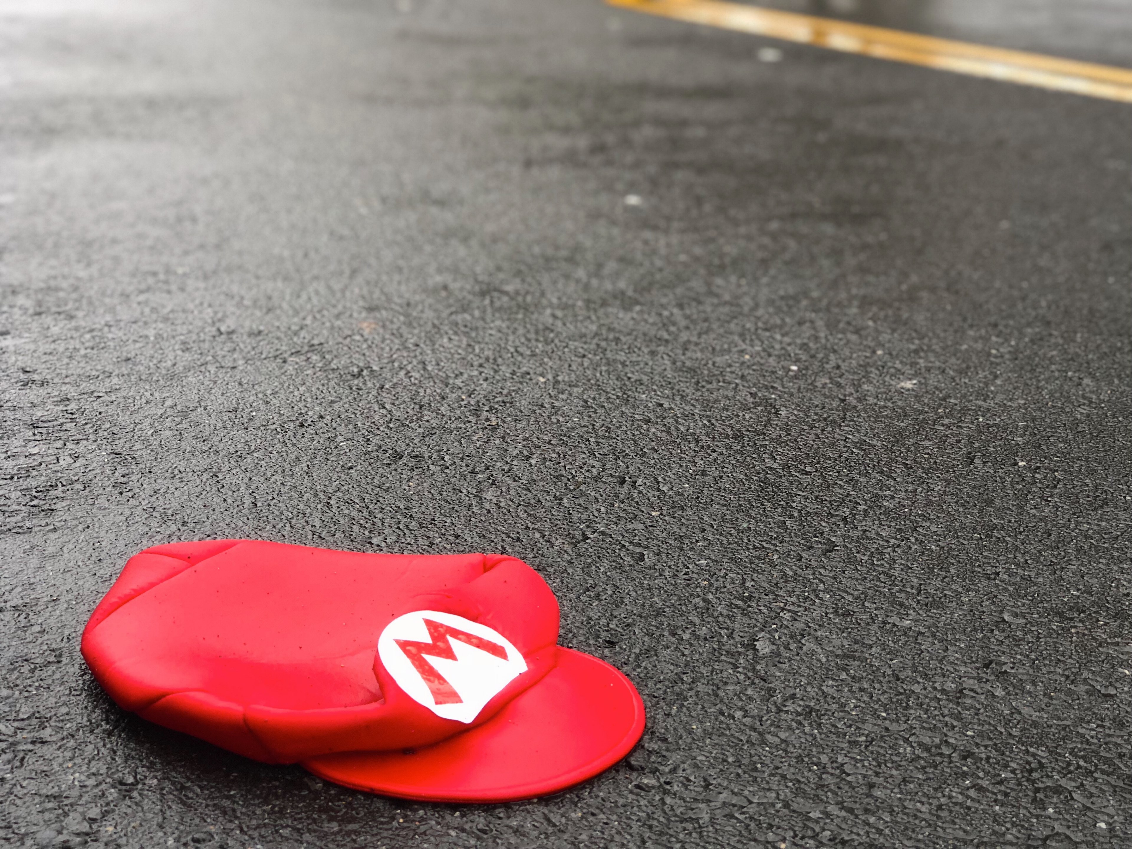 mario hat in the street 4k, HD Wallpaper