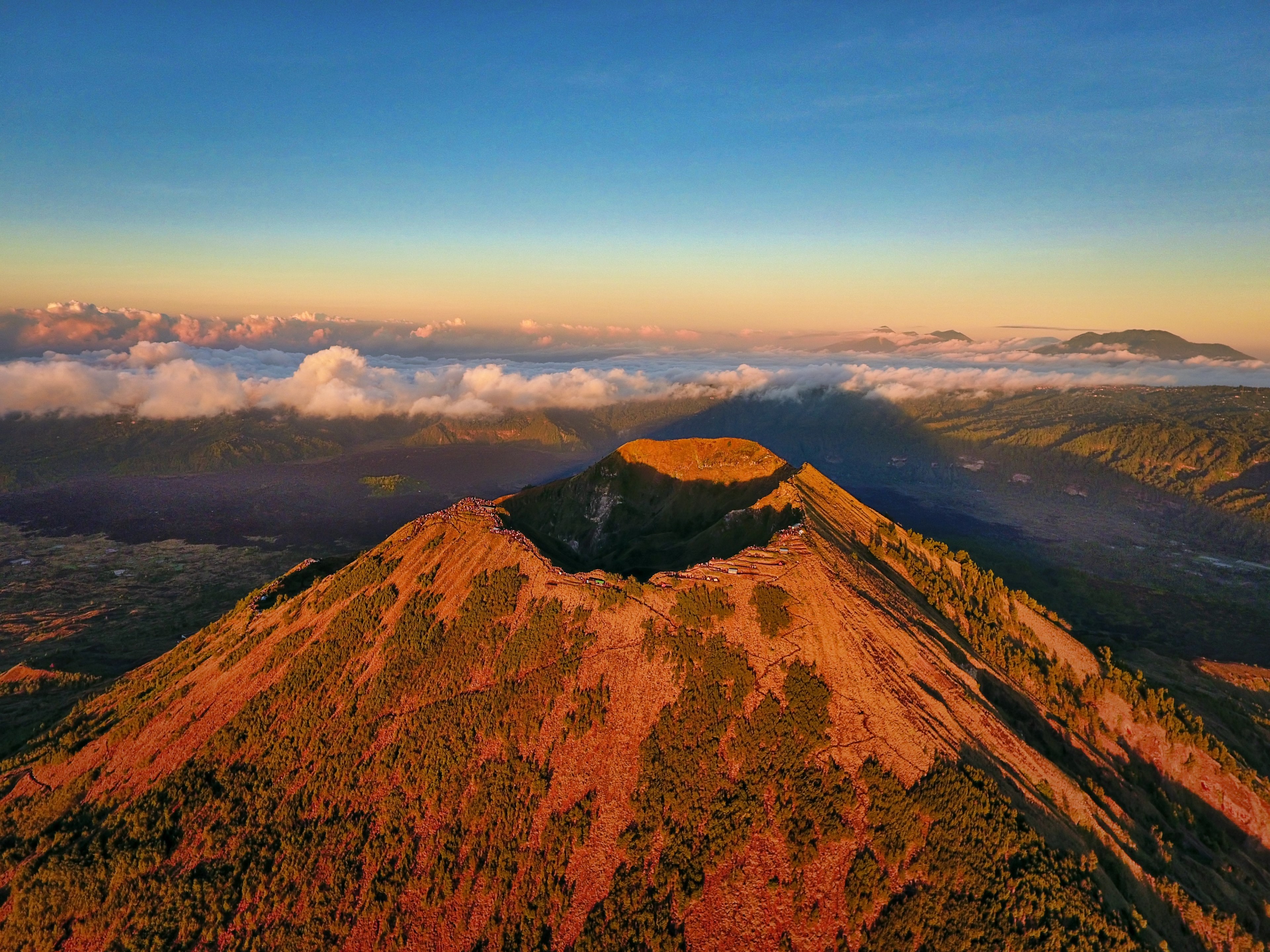 mt_ batur during golden hour 4k, HD Wallpaper