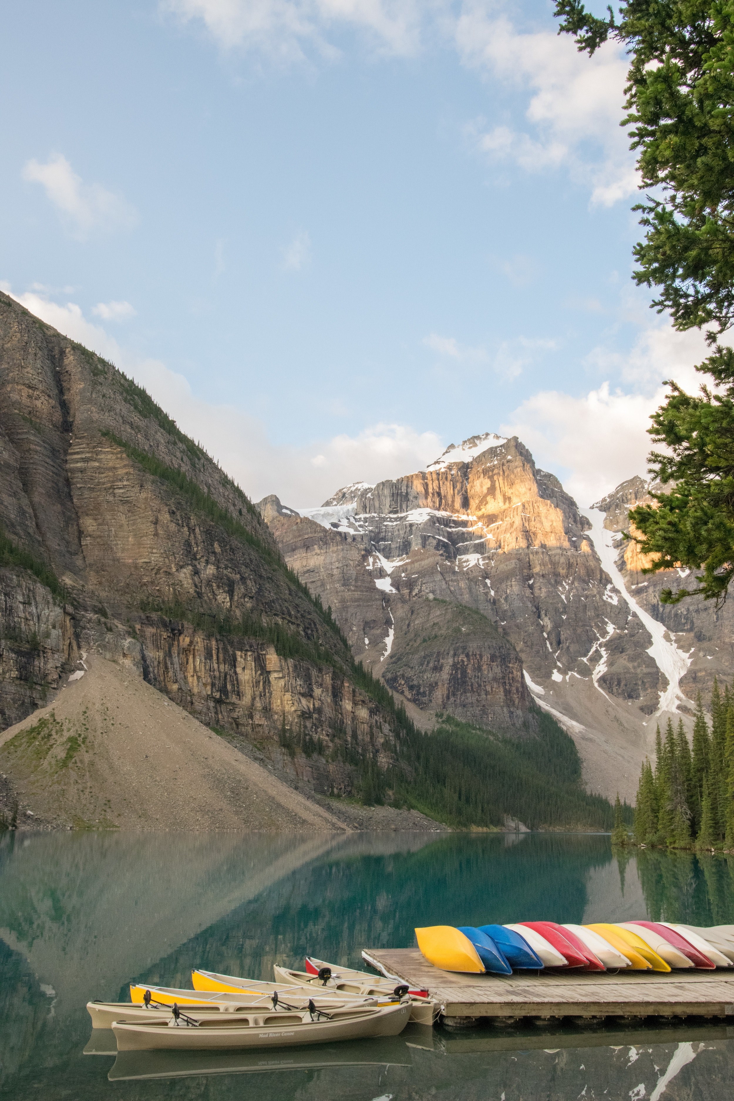 lake mountain dock and kayak hd, 4k, Phone HD Wallpaper
