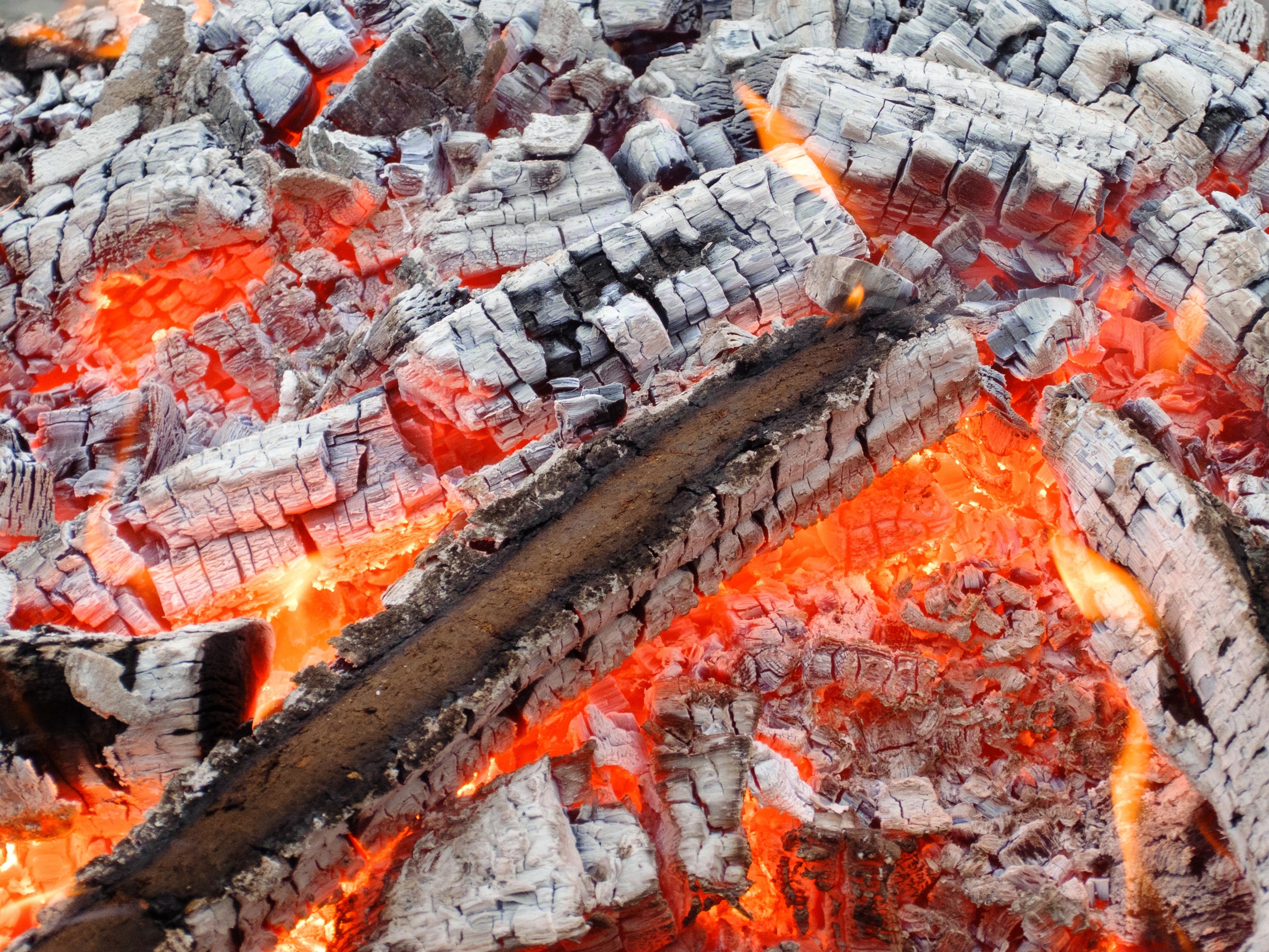 wood fire flame embers burn heat fireplace blaze 4k, HD Wallpaper