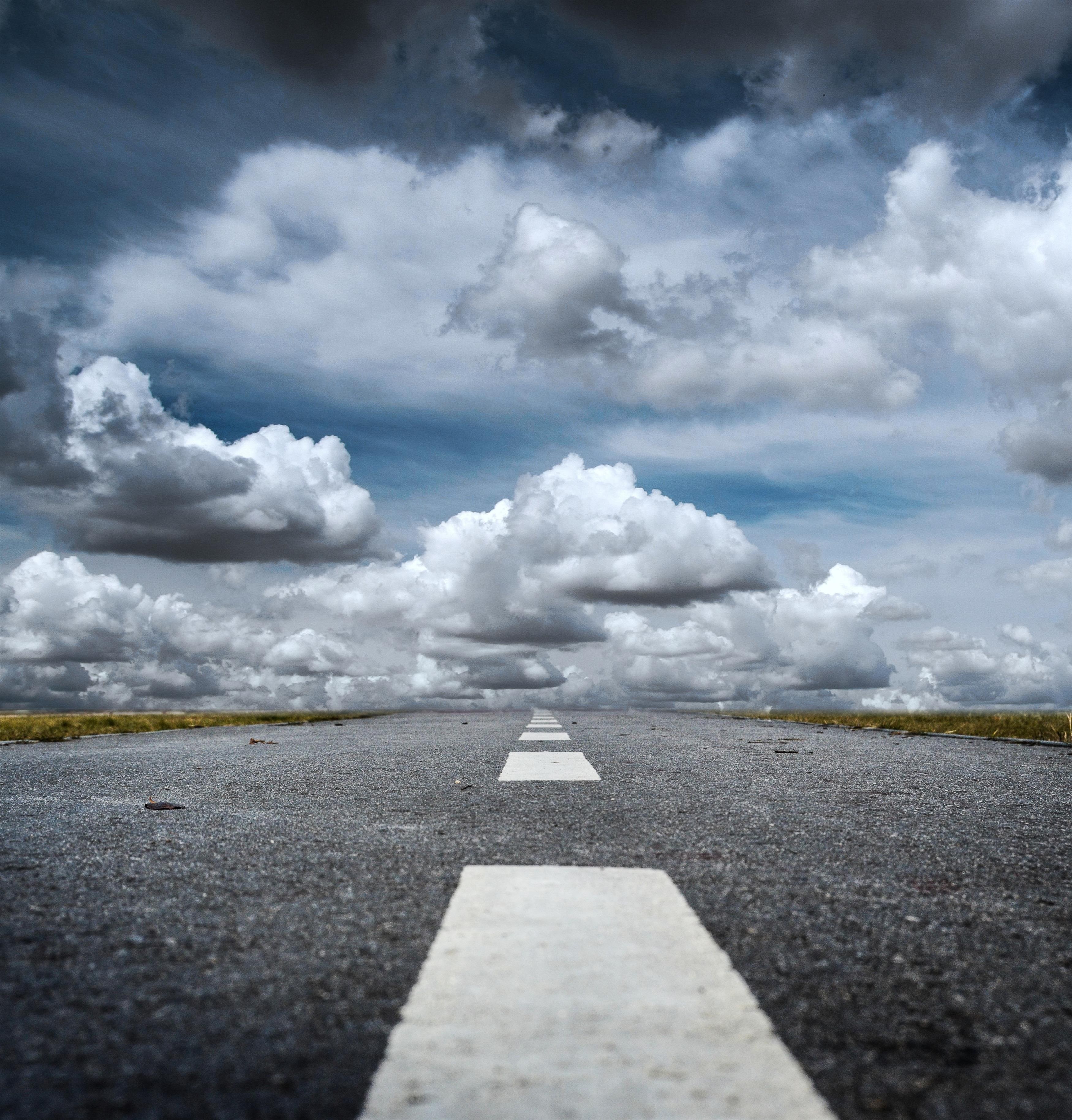 way clouds seat belts direction 4k, Phone HD Wallpaper