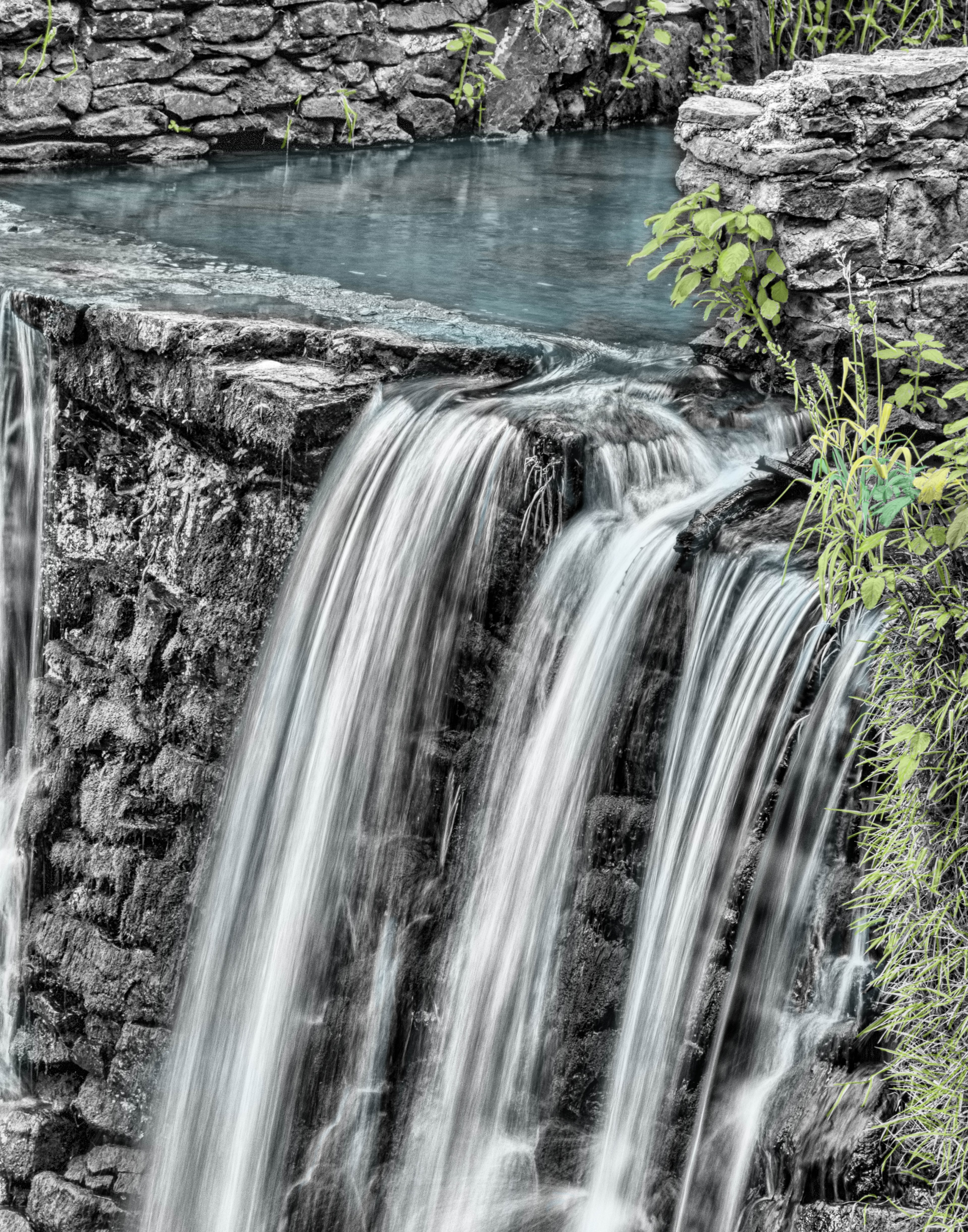 waterfall water cascade downfall chute current 4k, Phone HD Wallpaper