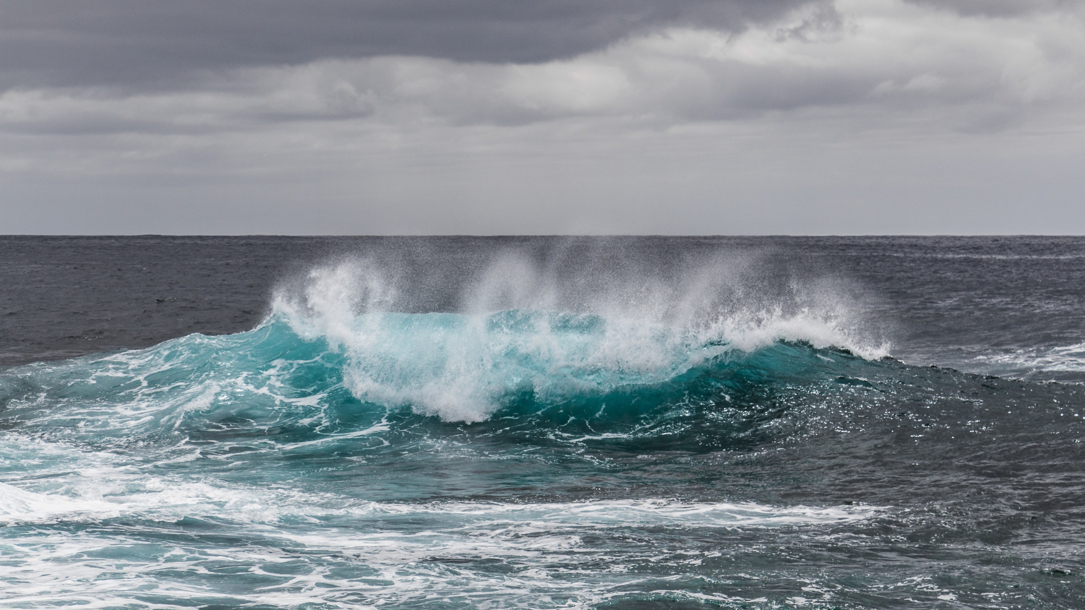 water sea la palma atlantic ocean wave 4k, HD Wallpaper