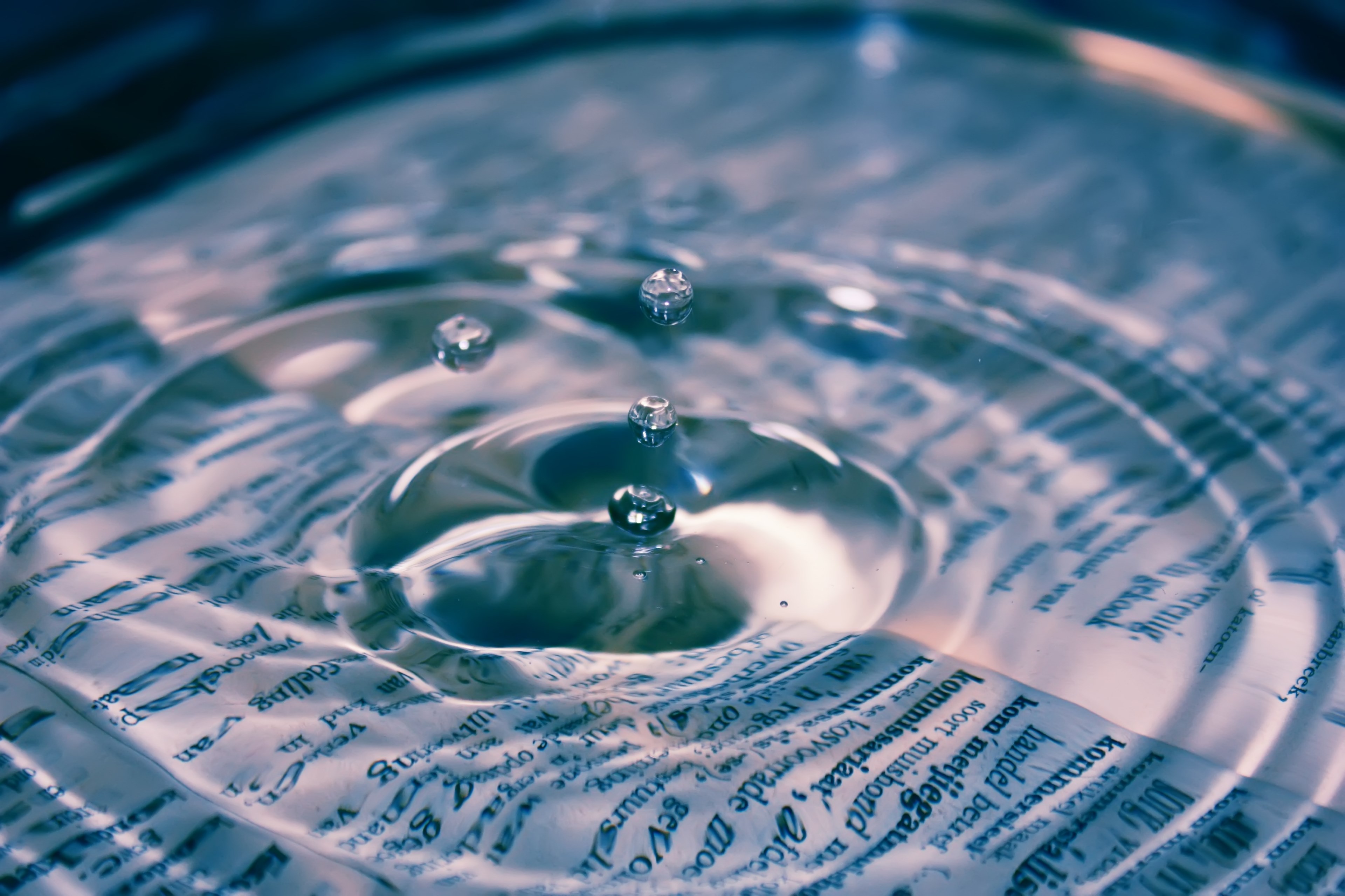 water drop blue liquid rain clean clear splash 4k, HD Wallpaper