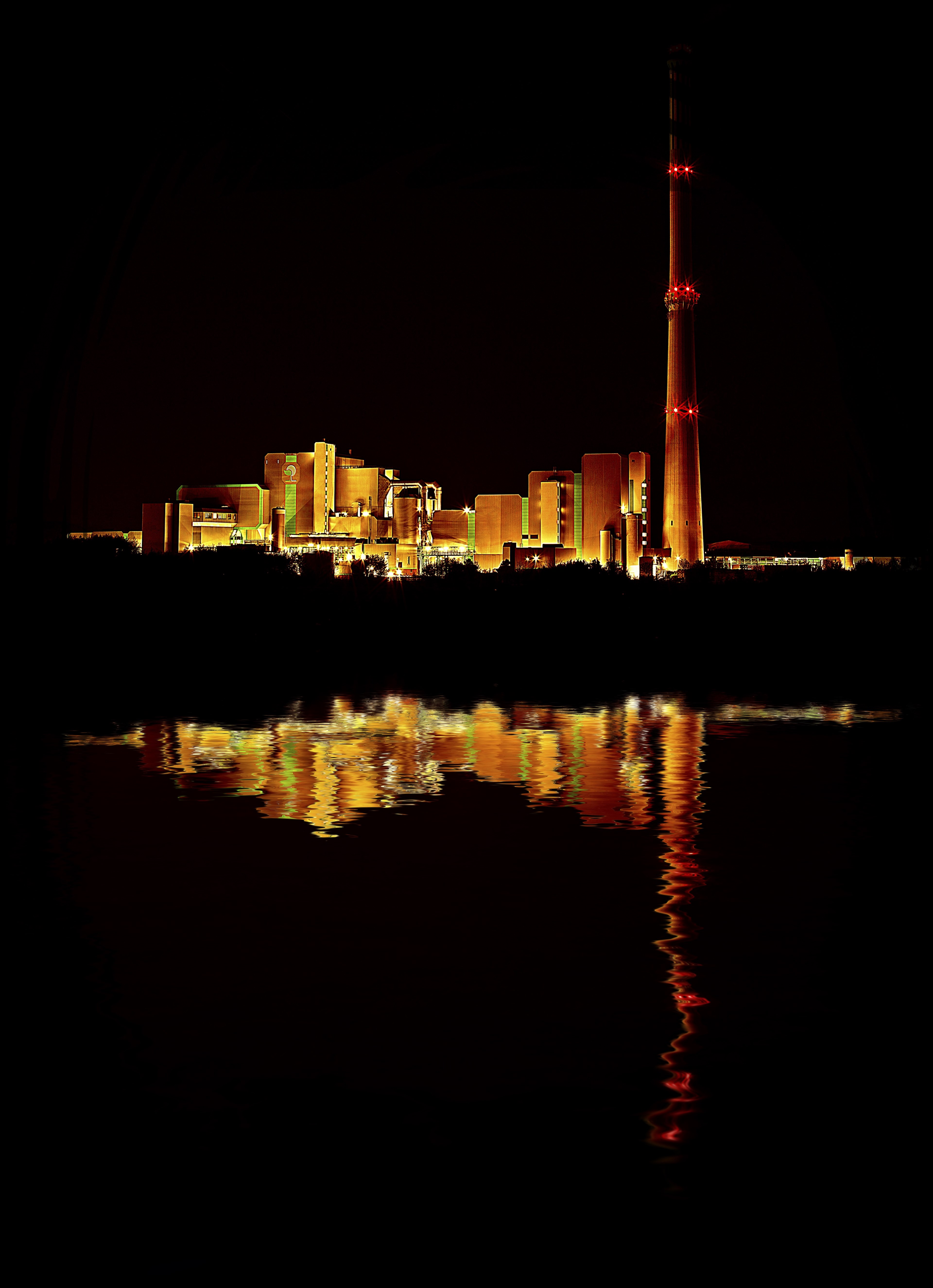 waste incineration incinerator chimney exhaust 4k, Phone HD Wallpaper