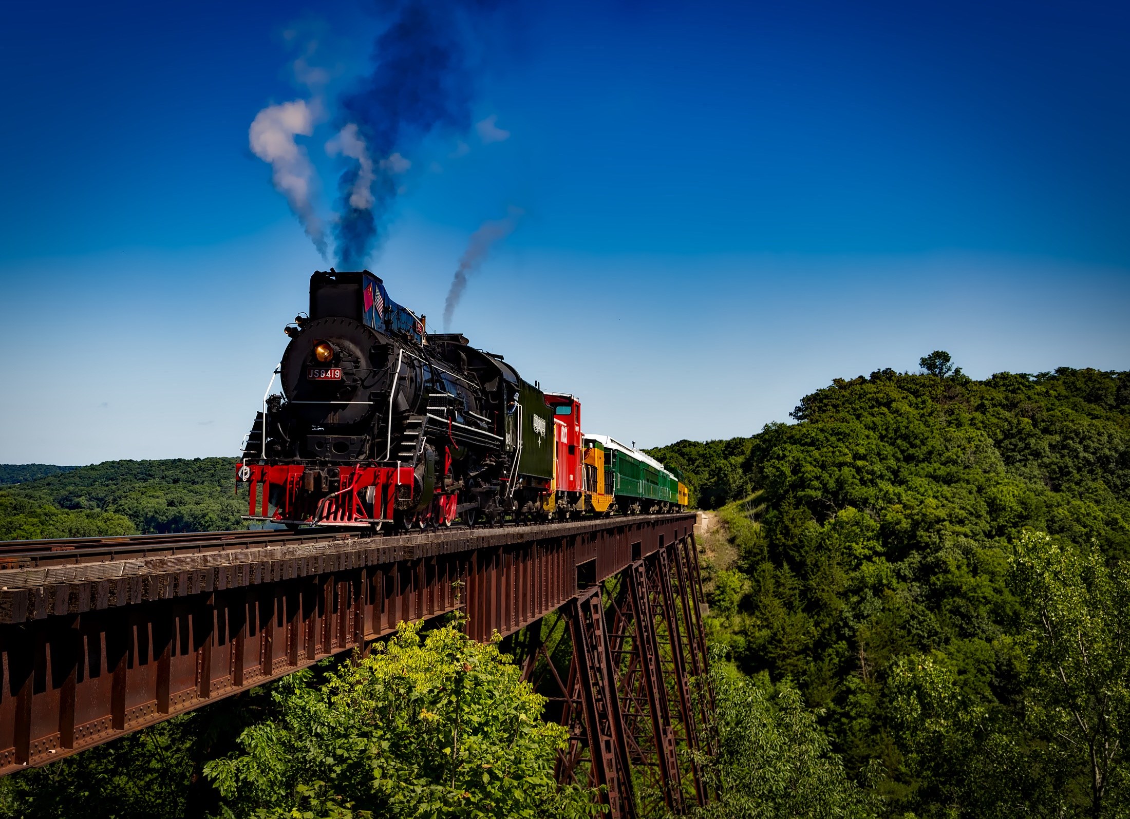 train locomotive travel transportation railroad 4k, HD Wallpaper