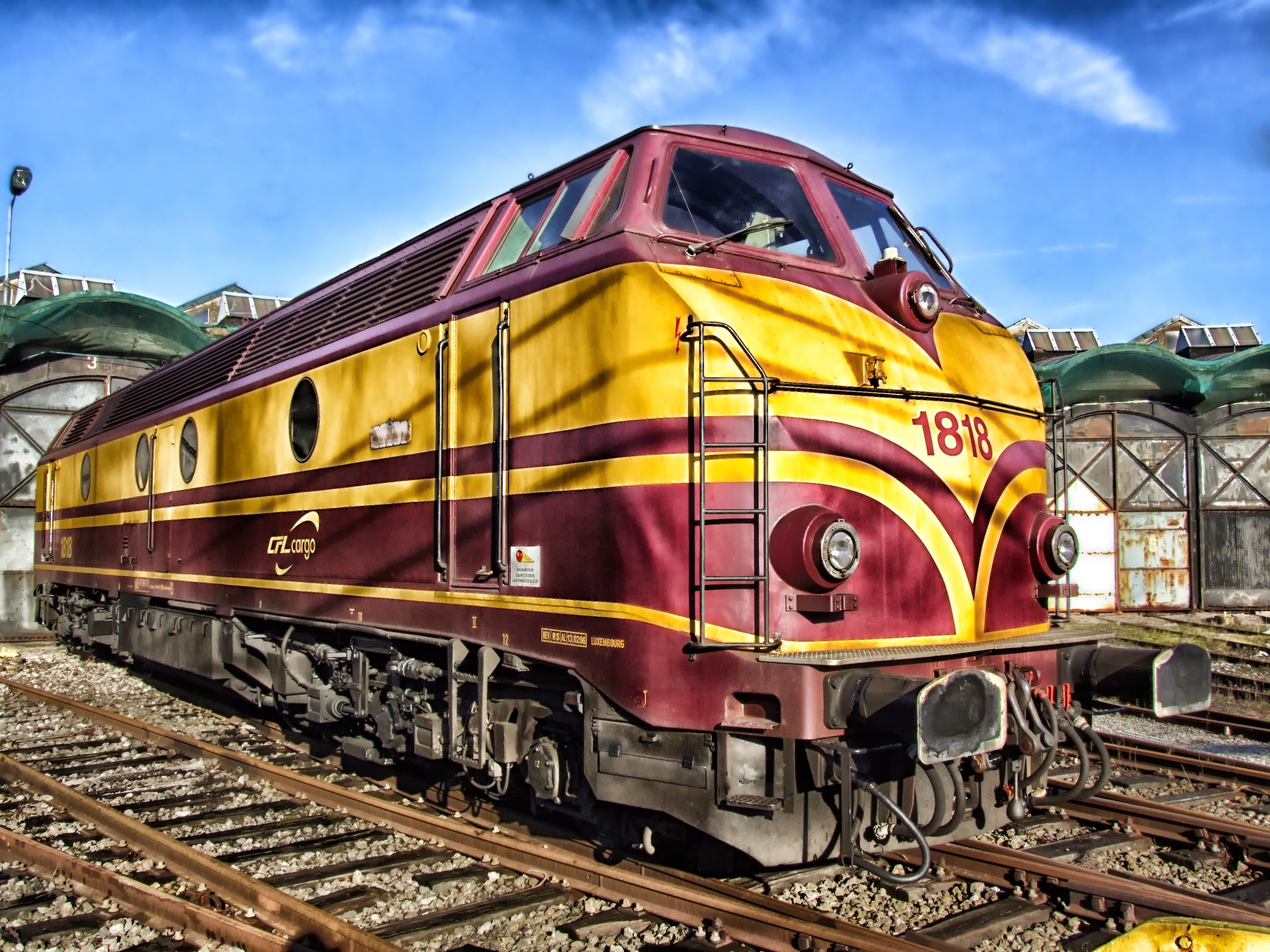 train luxembourg locomotive railroad railway 4k, HD Wallpaper