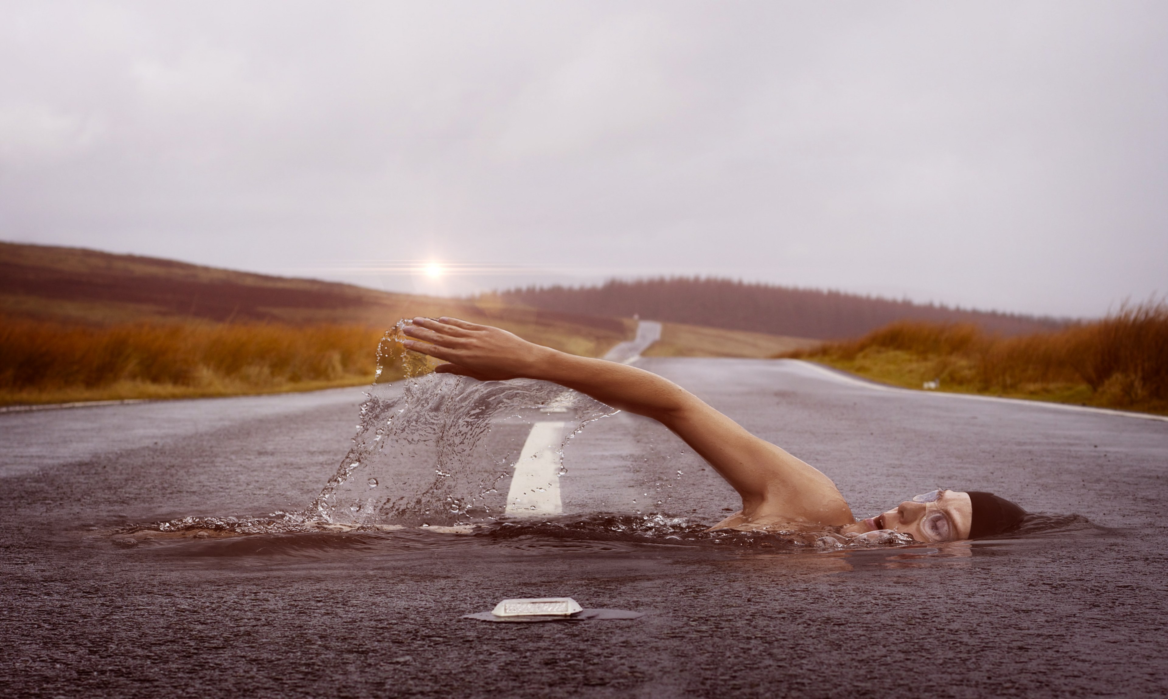 swimmer sport swim water swim stroke human road 4k, HD Wallpaper