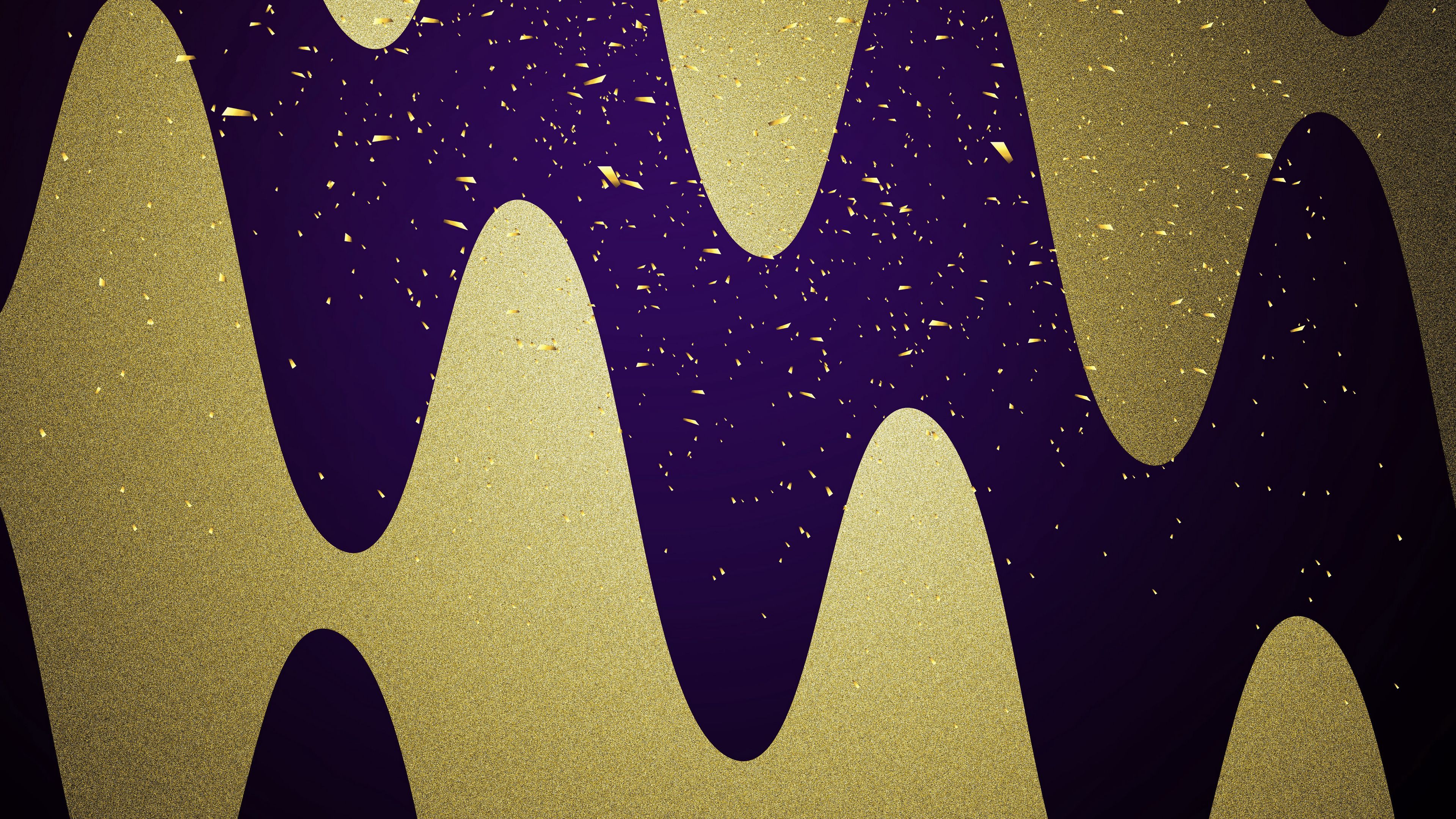 abstraction, blue background, waves, rain, 4k, HD Wallpaper