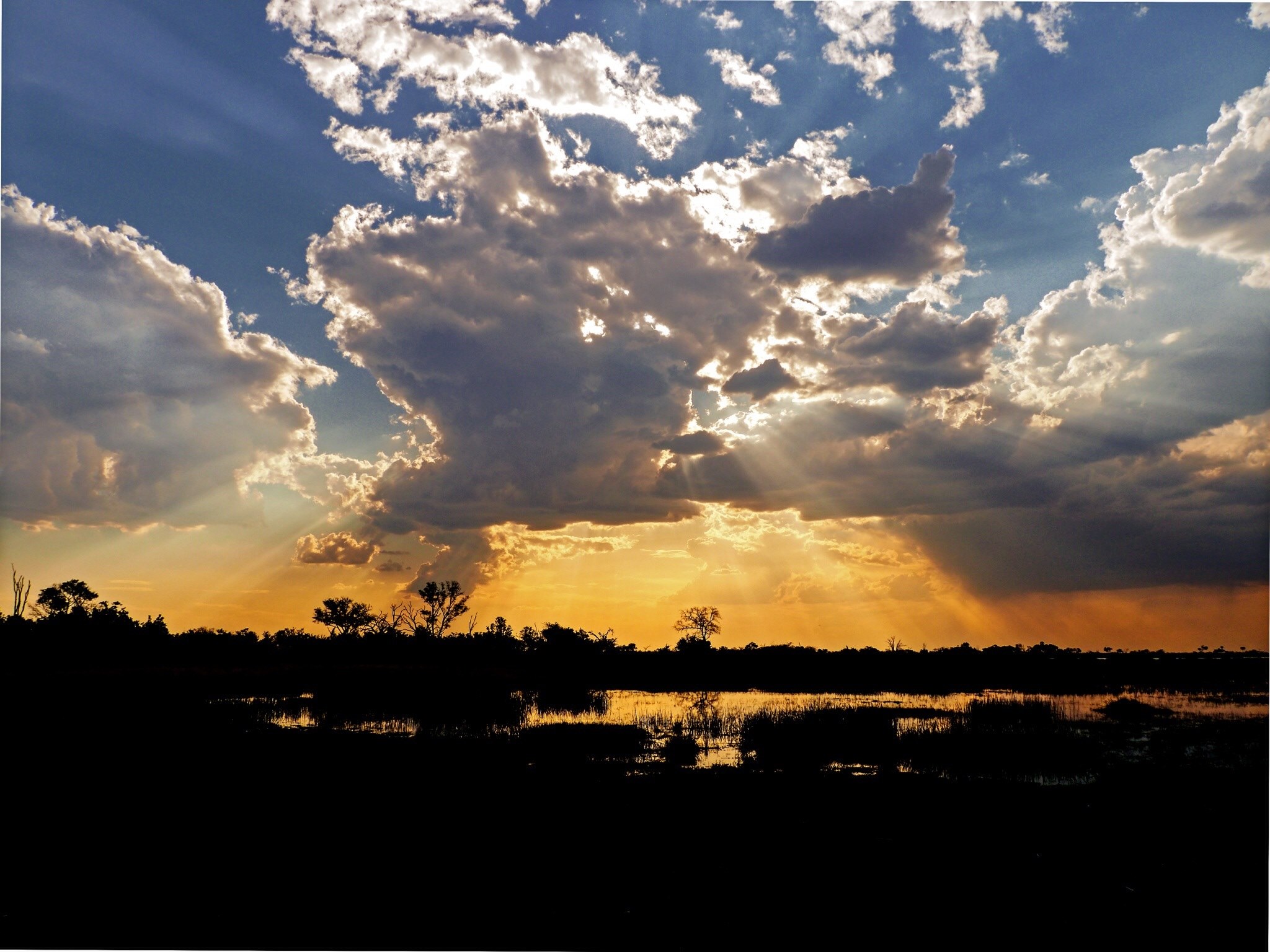 sunset clouds sunbeam evening abendstimmung 4k, HD Wallpaper