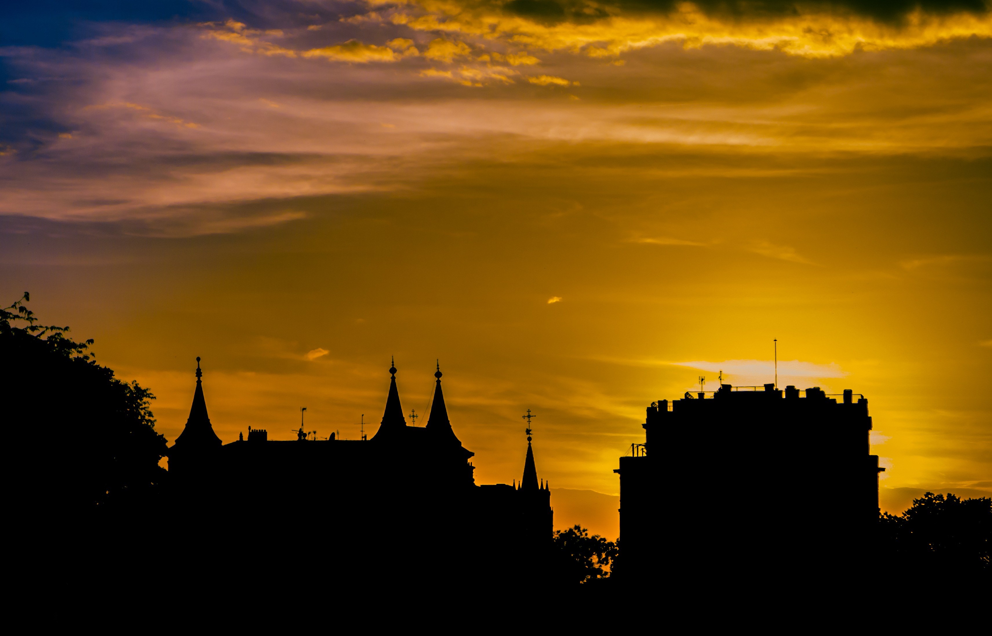 sunset of sun light sky clouds landscapes 4k, HD Wallpaper