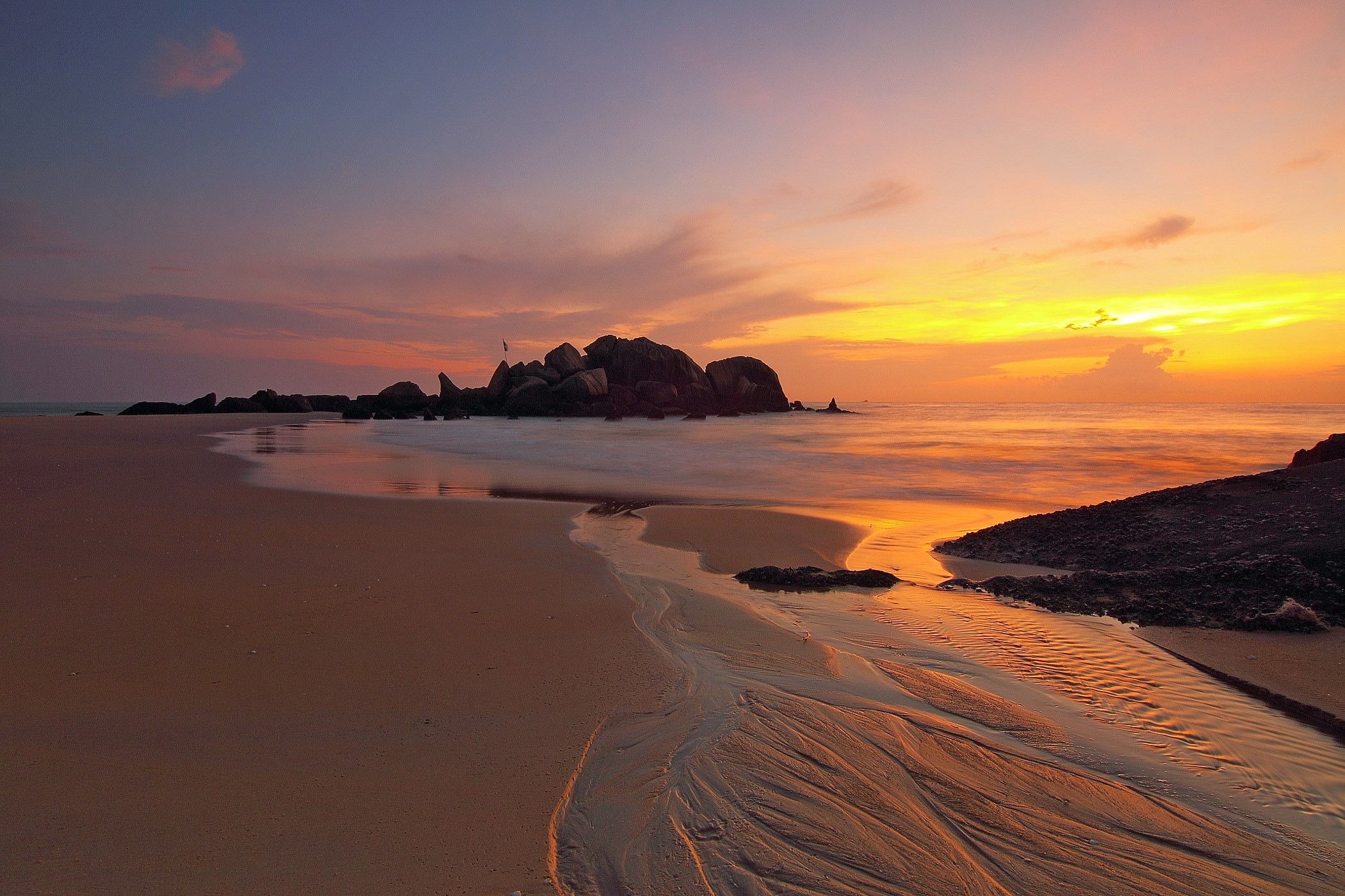 sunrise sleeping giant seascape 4k, HD Wallpaper