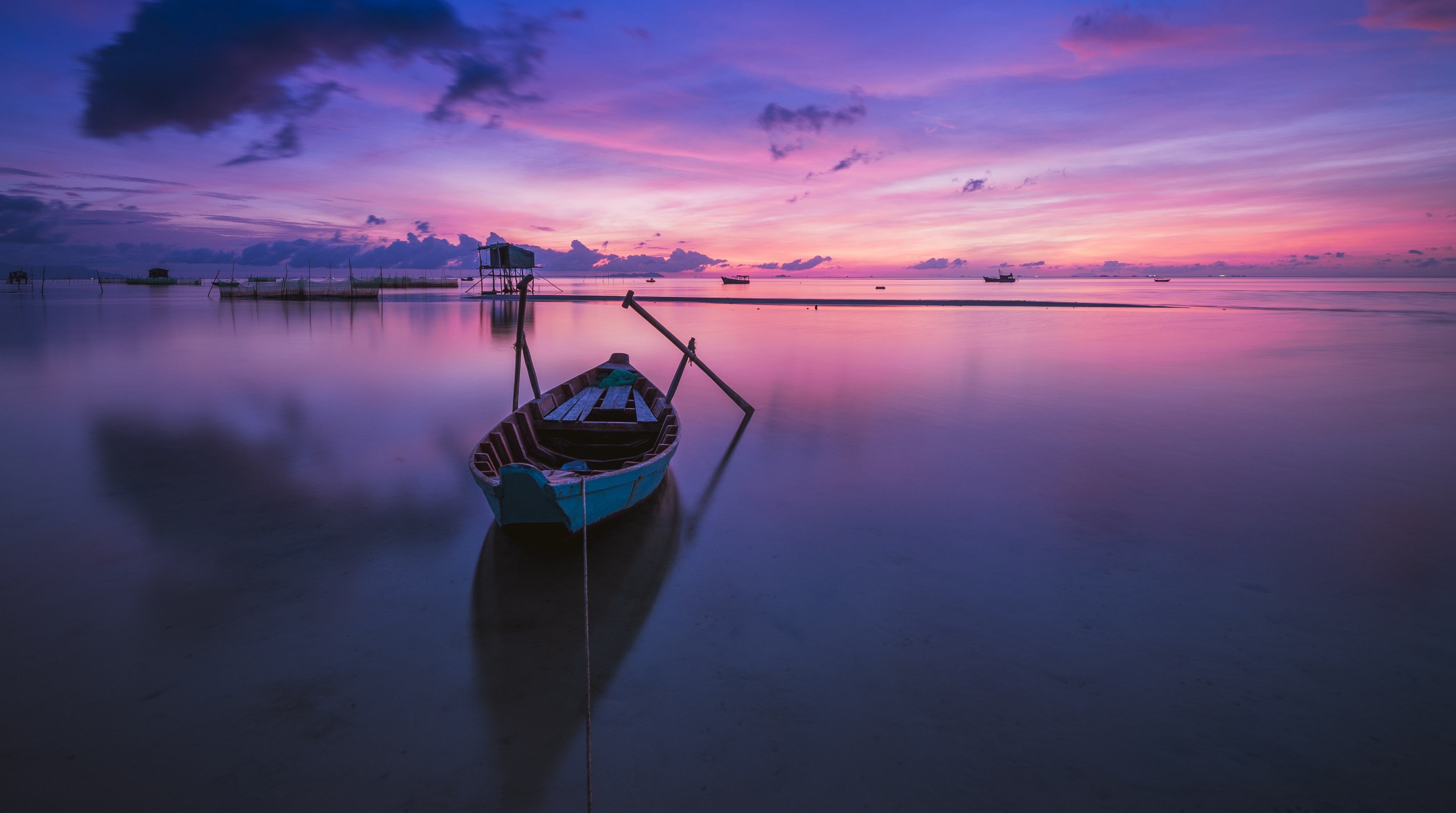 sunrise phu quoc island ocean water landscape sky 4k, HD Wallpaper