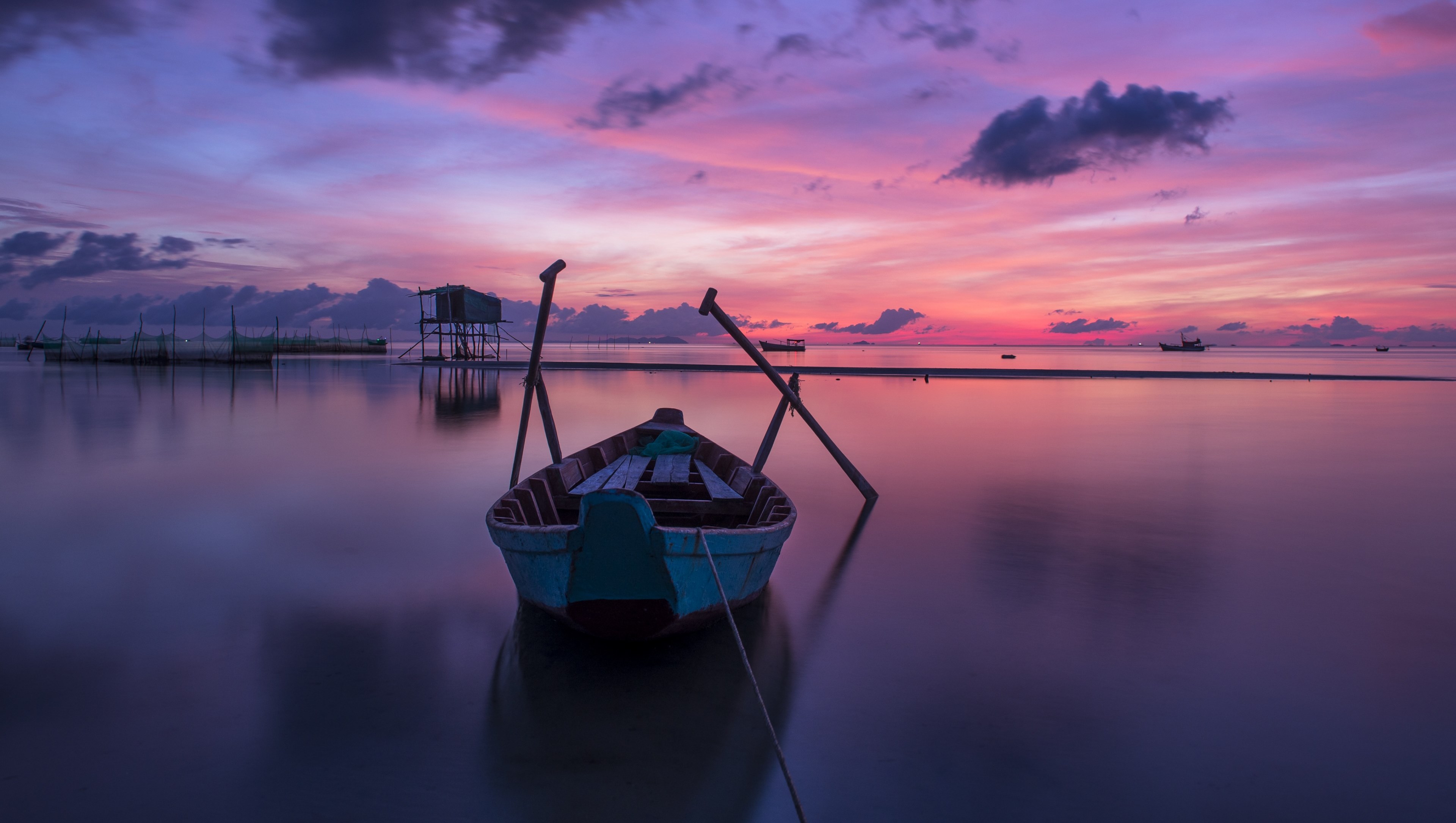 sunrise phu quoc island ocean water landscape sky 4k, HD Wallpaper
