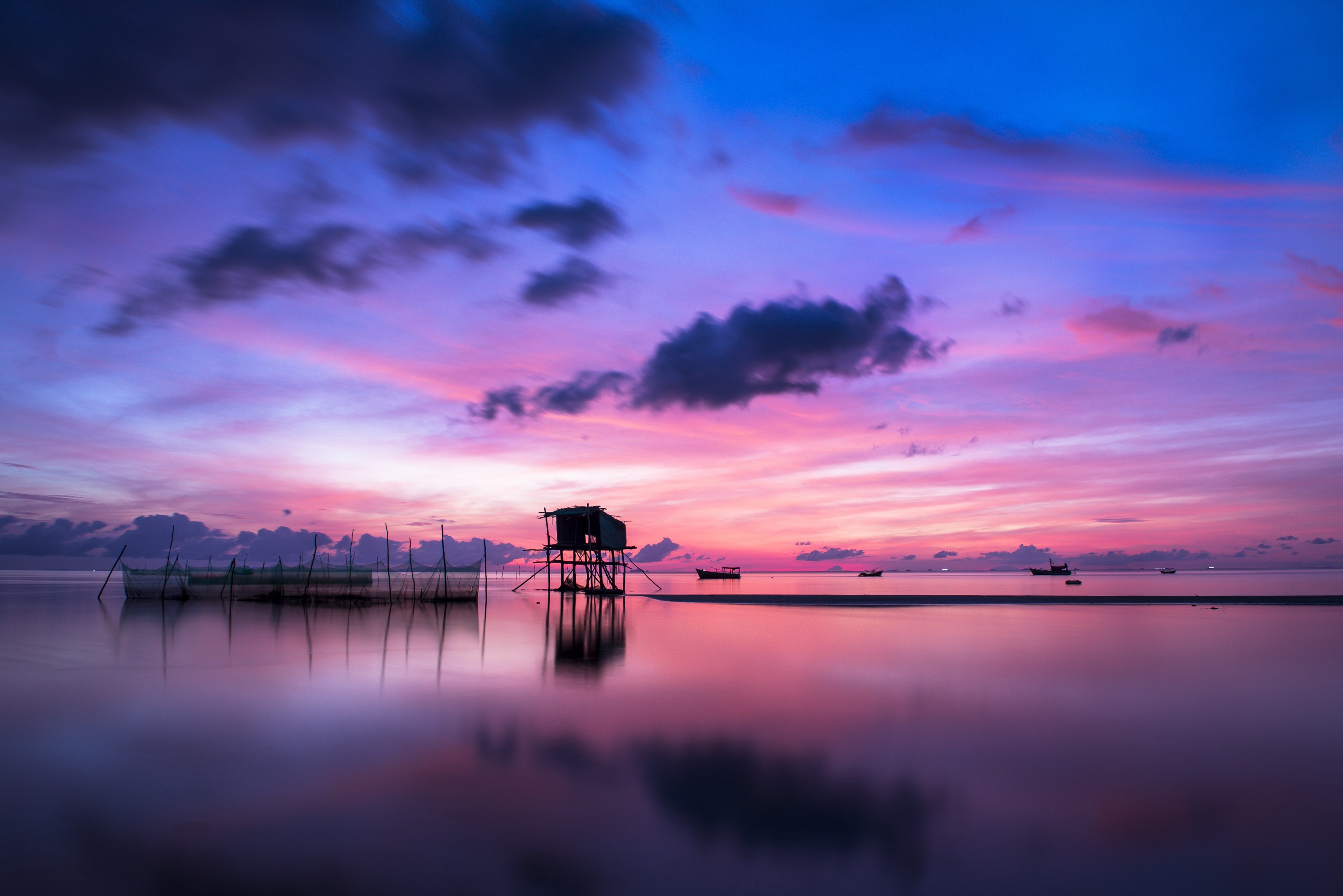 sunrise phu quoc island ocean water landscape sky 4k, HD Wallpaper