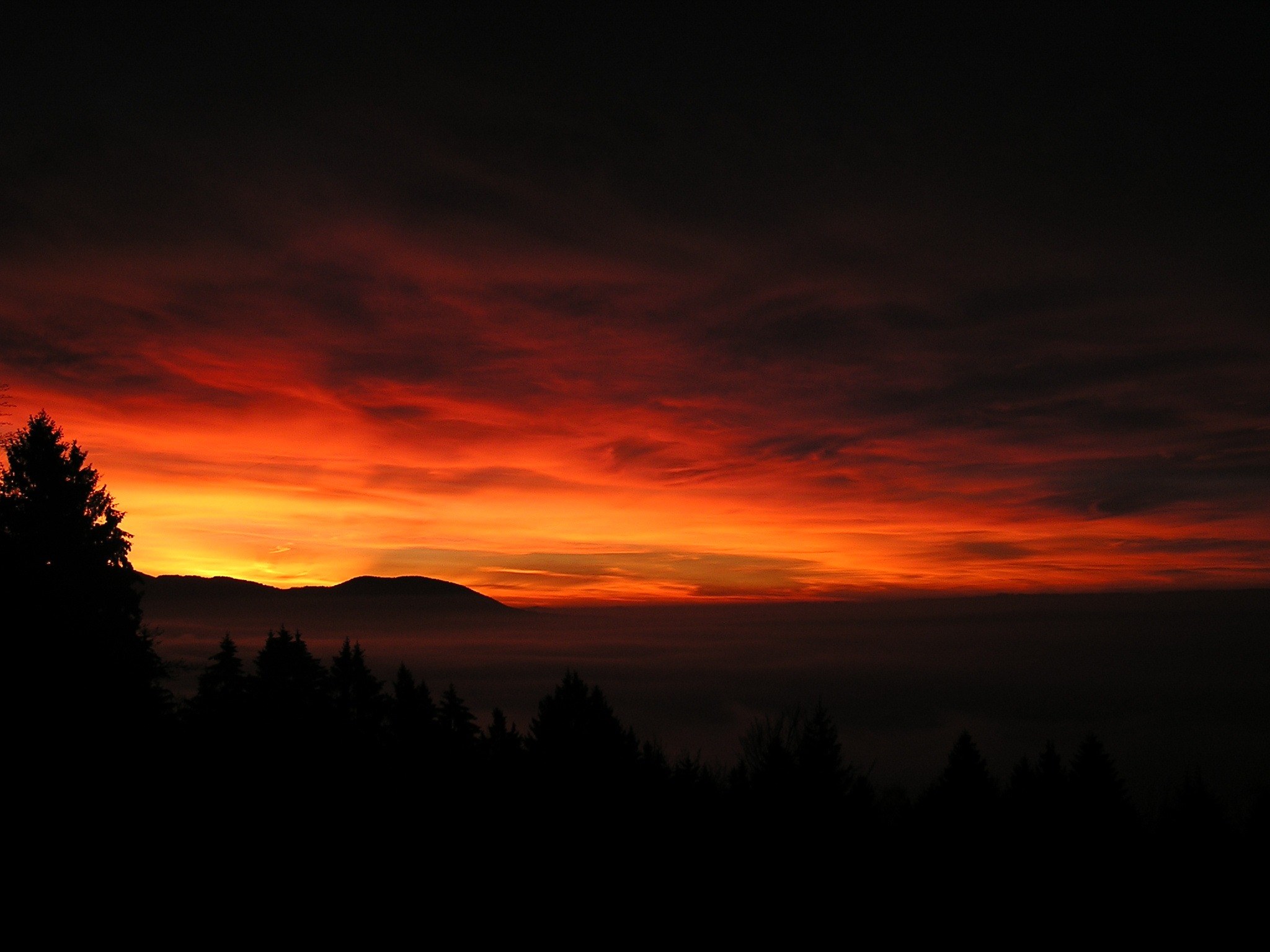 sunrise sky glow red yellow natural spectacle 4k, HD Wallpaper