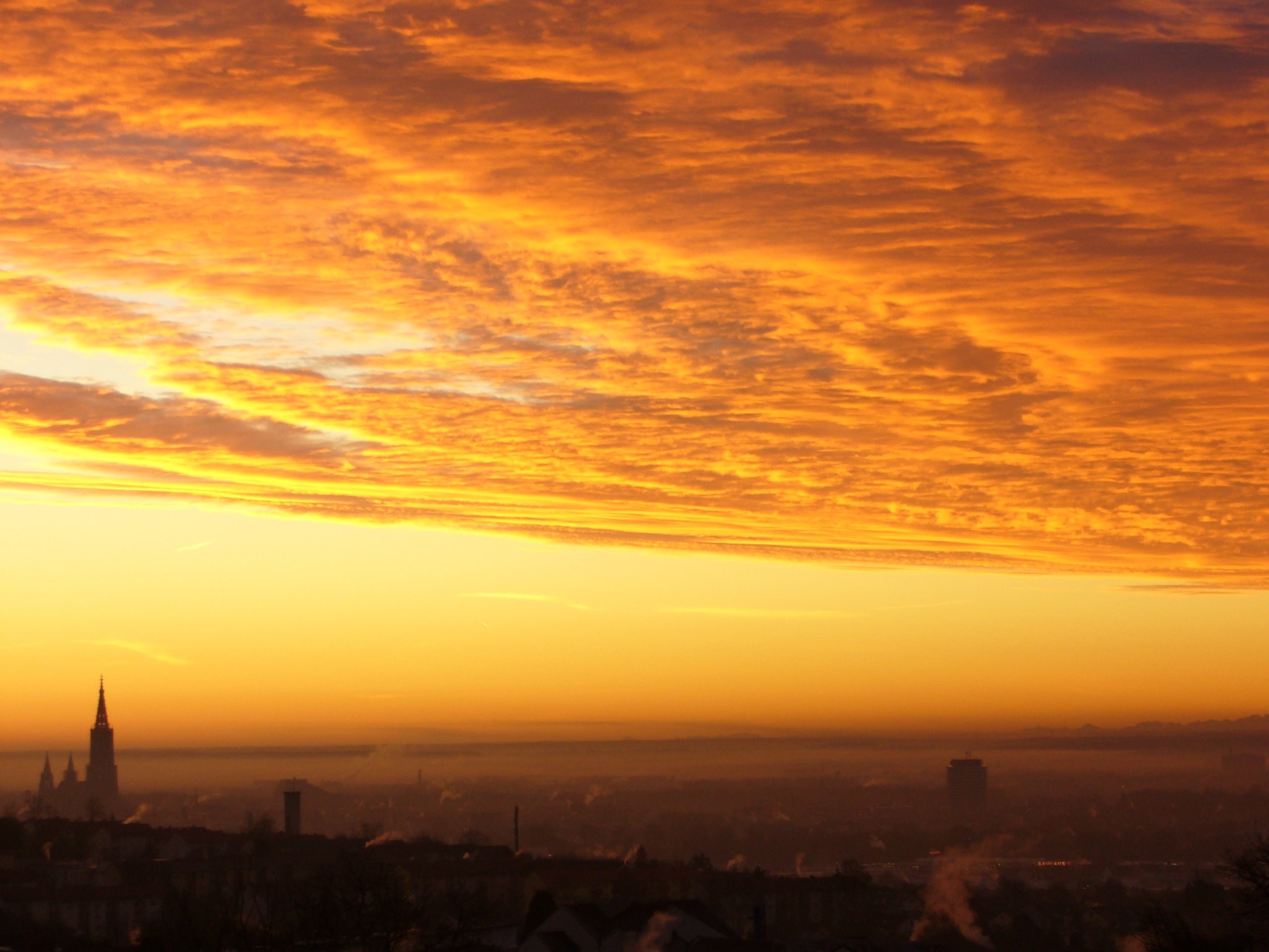 sunrise morgenrot sun city 4k, HD Wallpaper