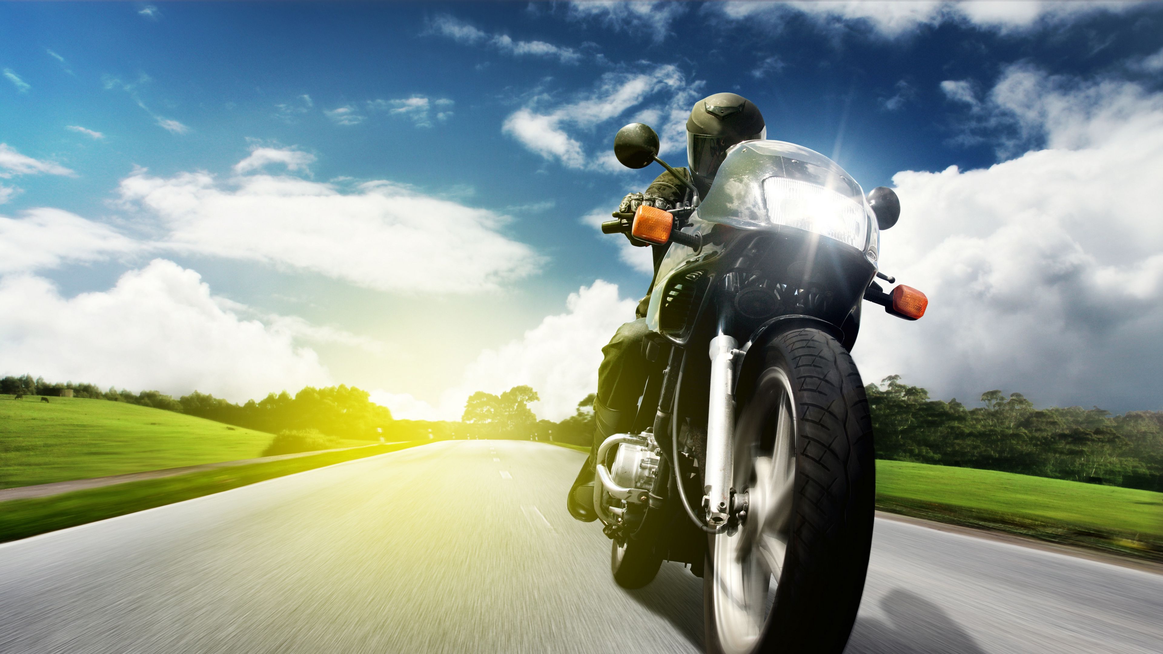 bike, road, traffic, speed, 4k, HD Wallpaper