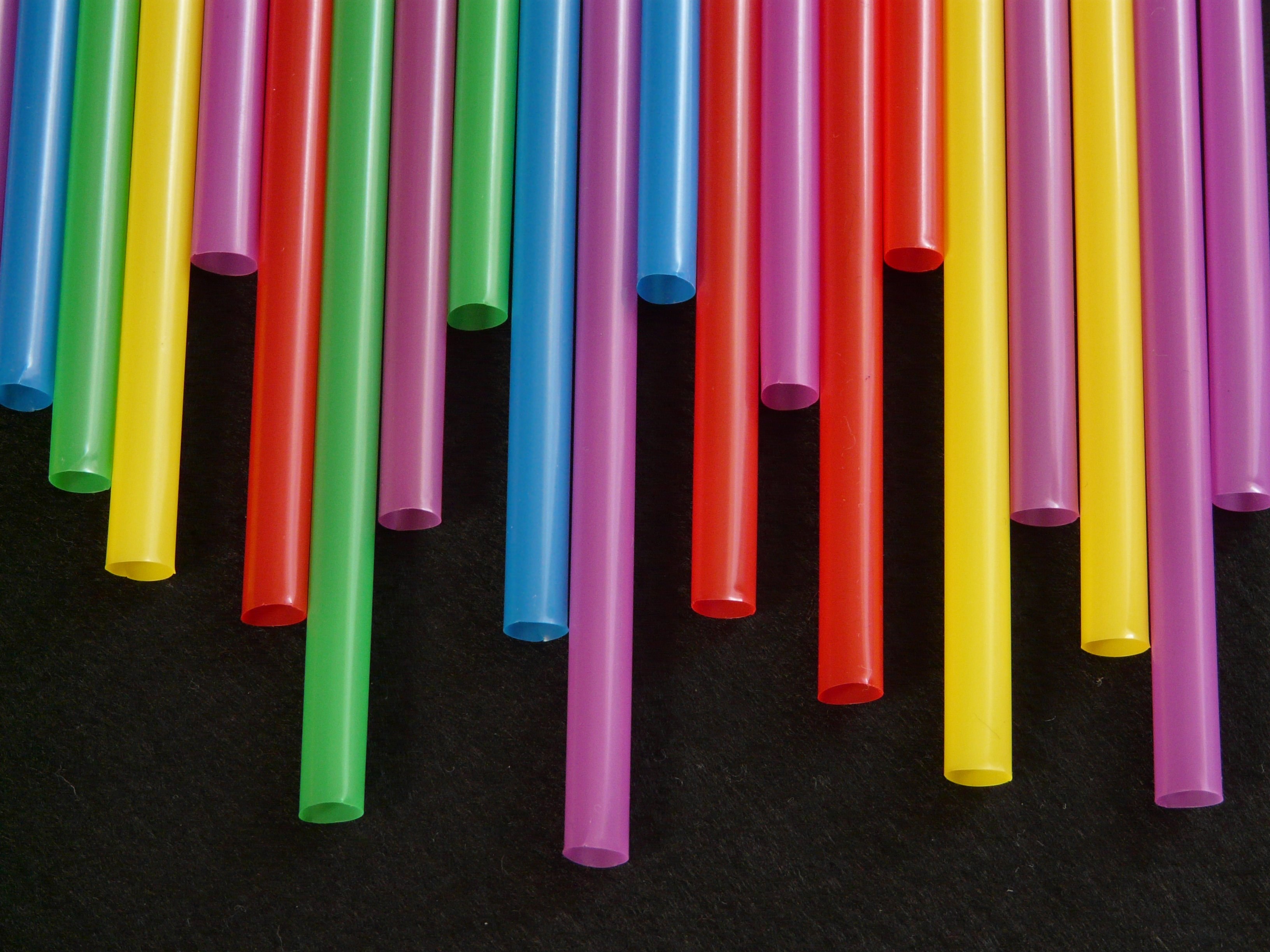 straws tube plastic colorful color drink thirst 4k, HD Wallpaper