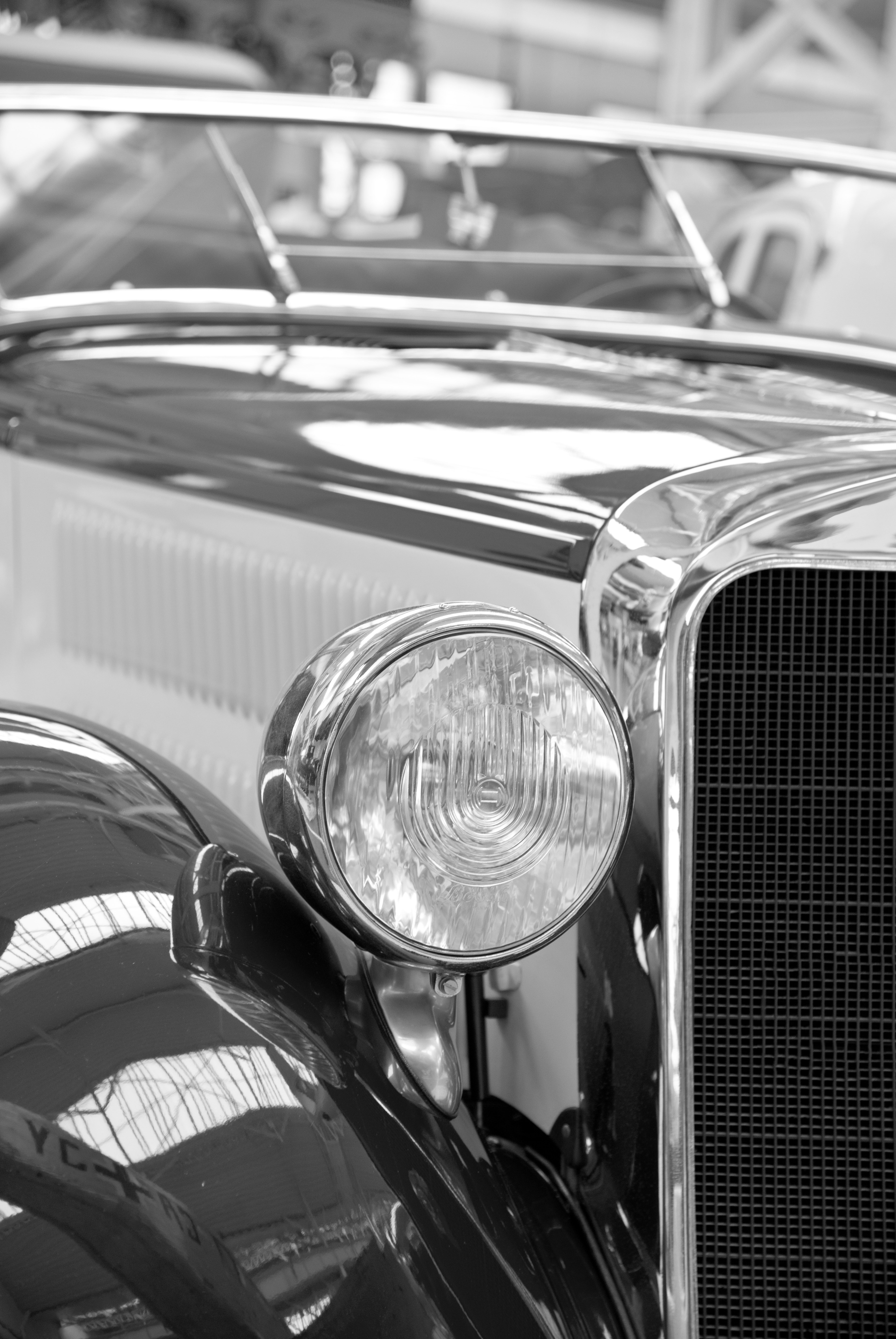 spotlight oldtimer auto automotive classic old 4k, Phone HD Wallpaper