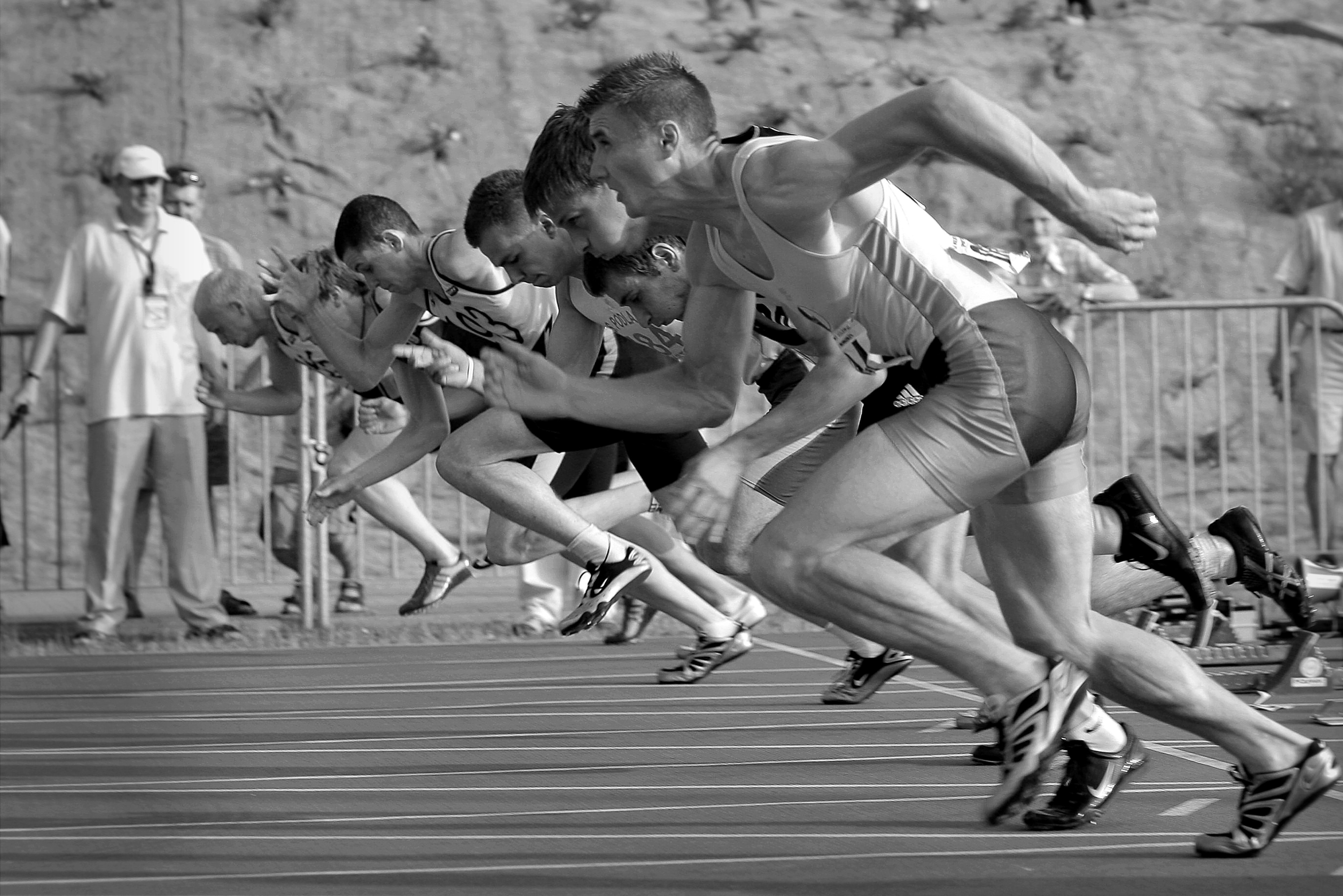 spot runs start la stadion jogging games sprint 4k, HD Wallpaper