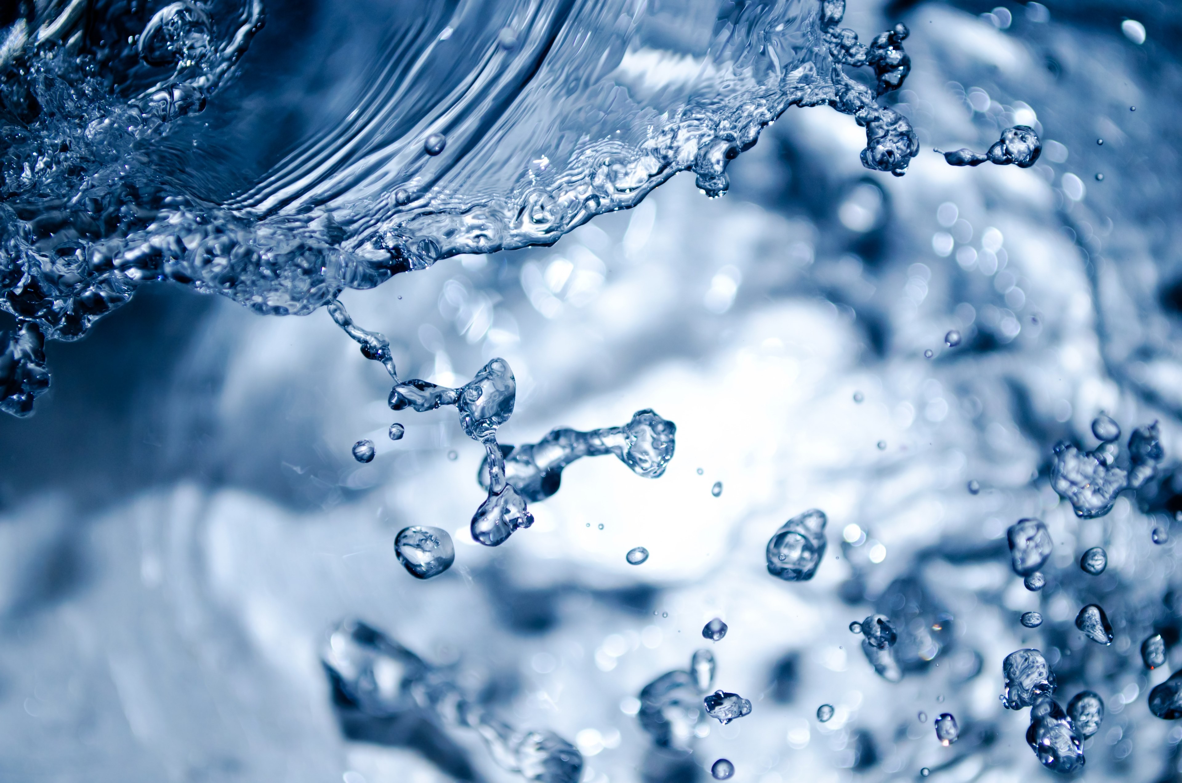 splashing splash aqua water rain pouring photo 4k, HD Wallpaper