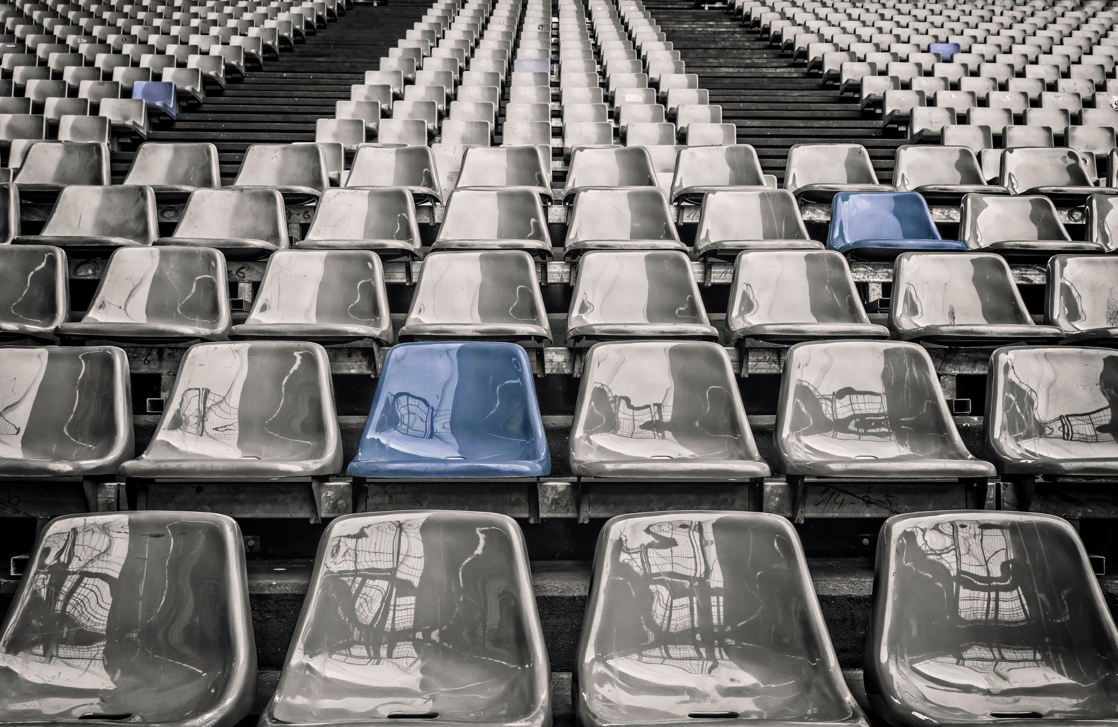 stadium rows of seats grandstand sit 4k, HD Wallpaper