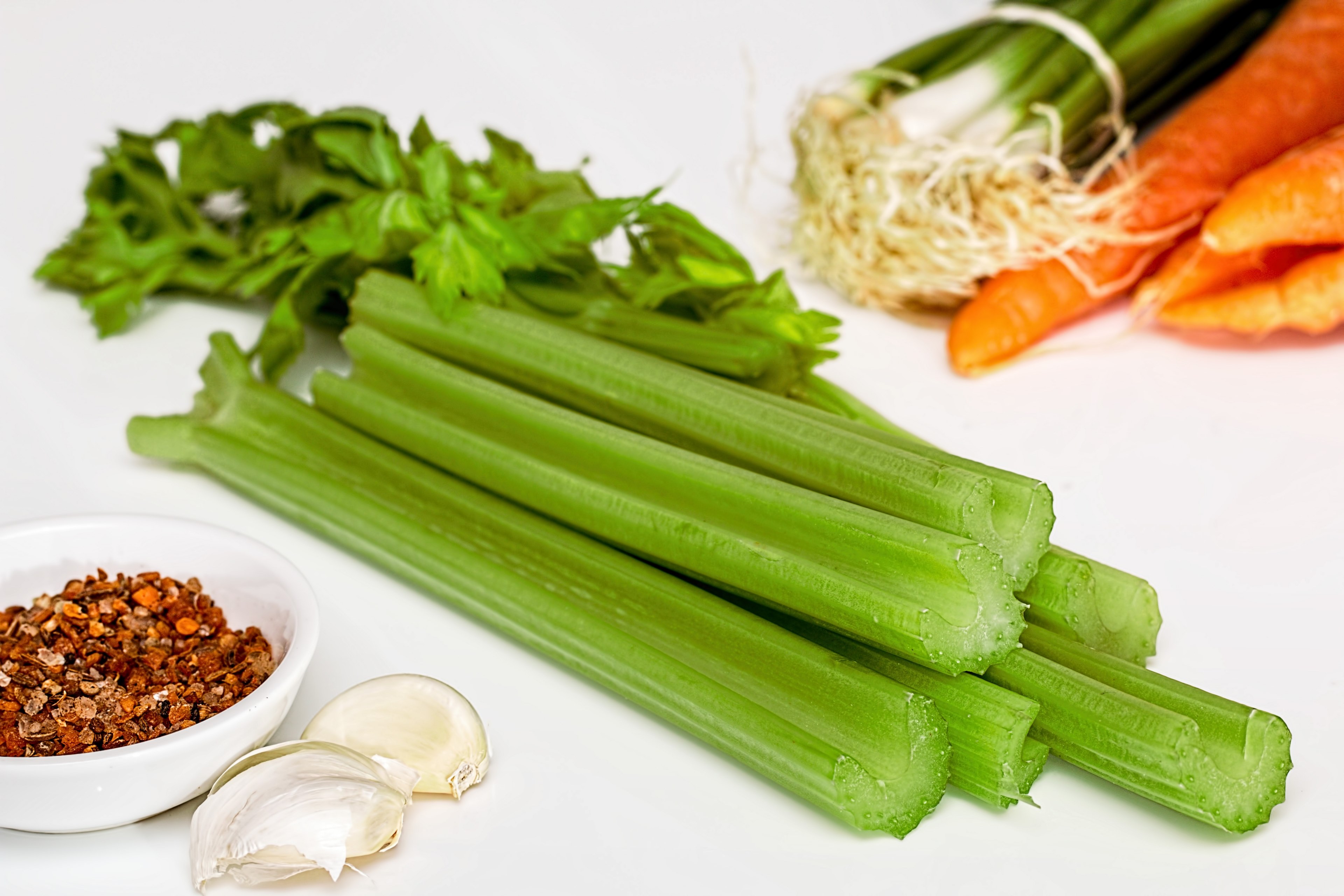 soup greens celery vegetables food healthy diet 4k, HD Wallpaper