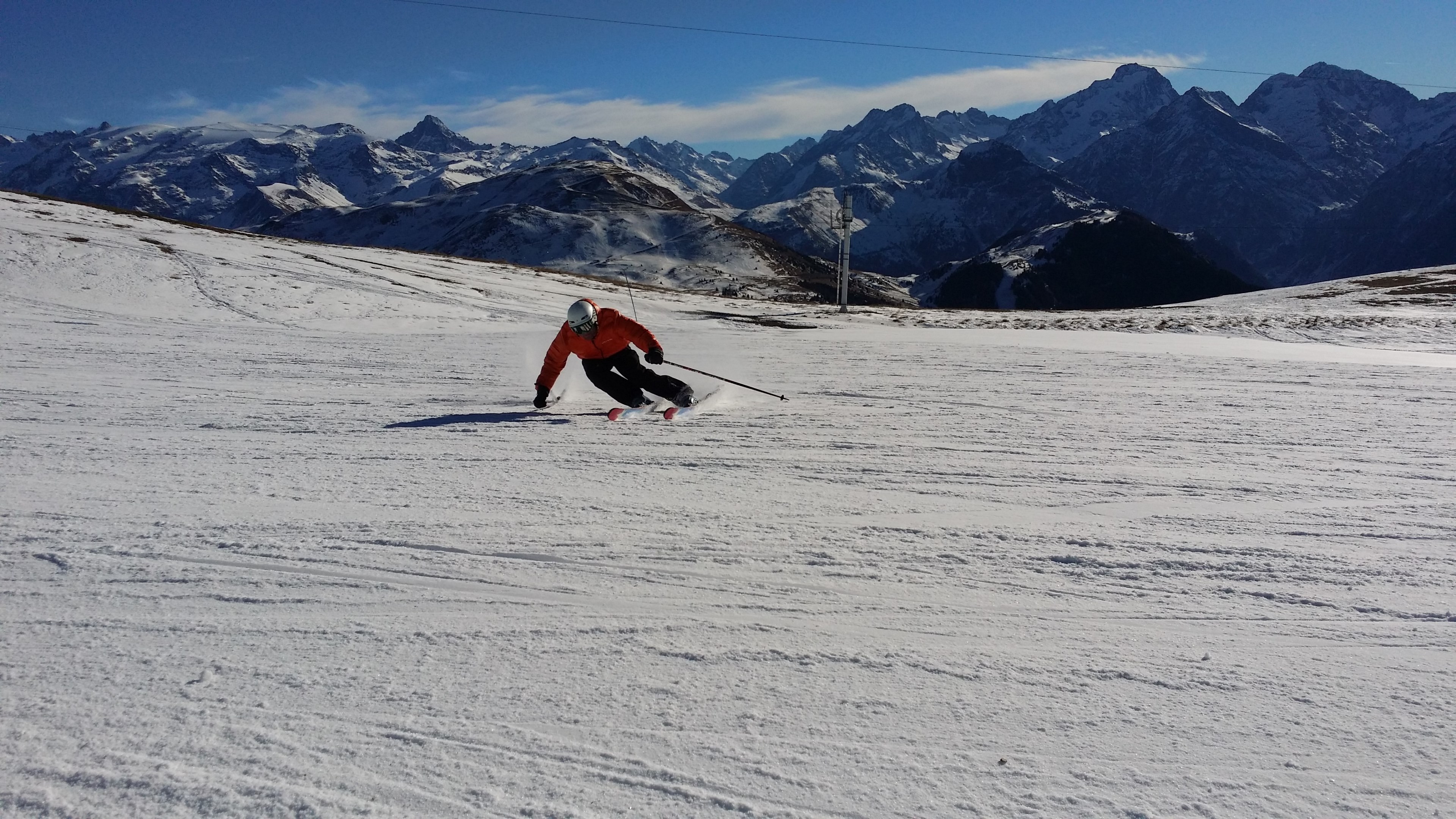 ski skiing mountains ski resort skier winter snow 4k, HD Wallpaper