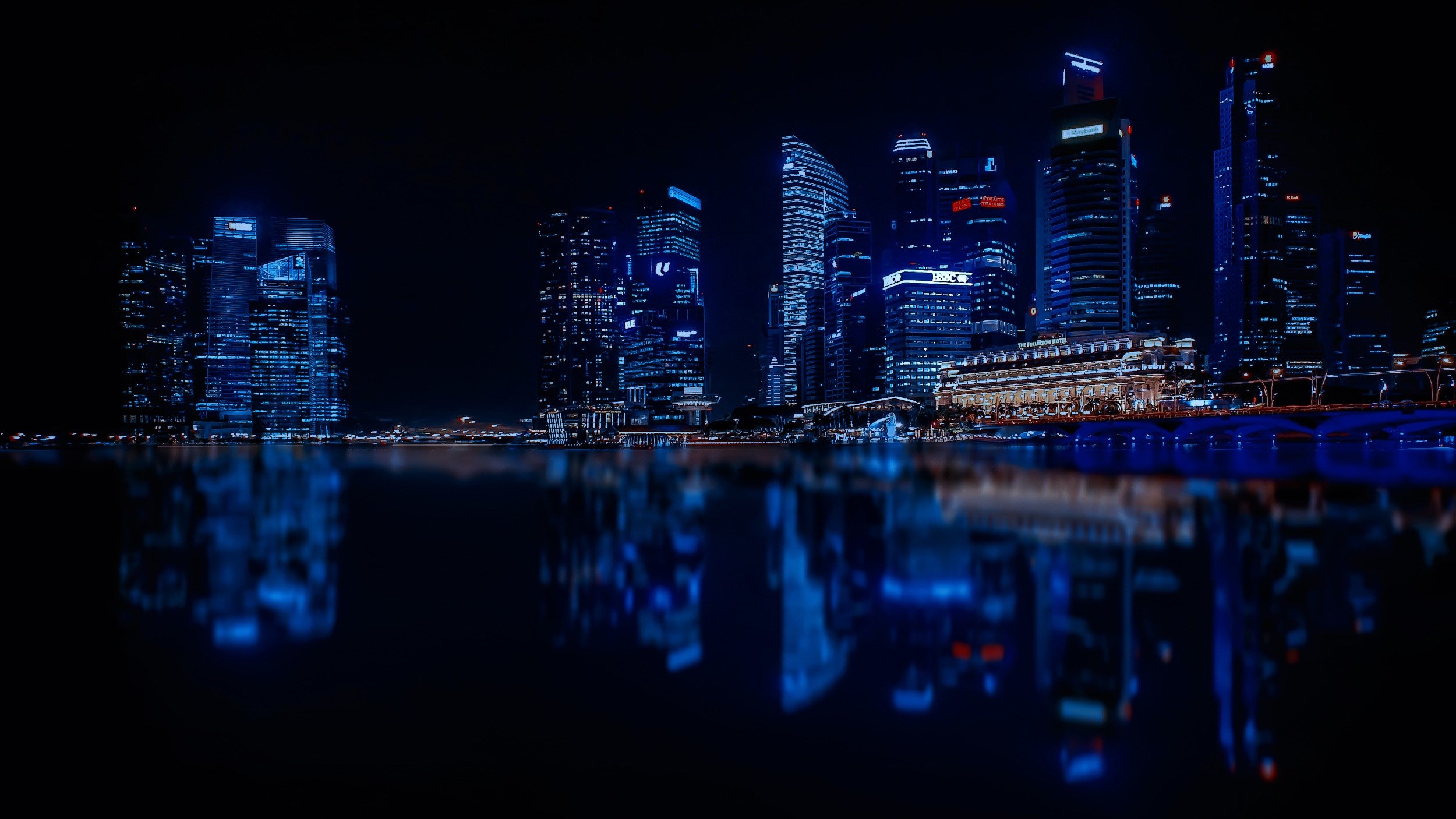 singapore skyscrapers city modern city architecture 4k, HD Wallpaper