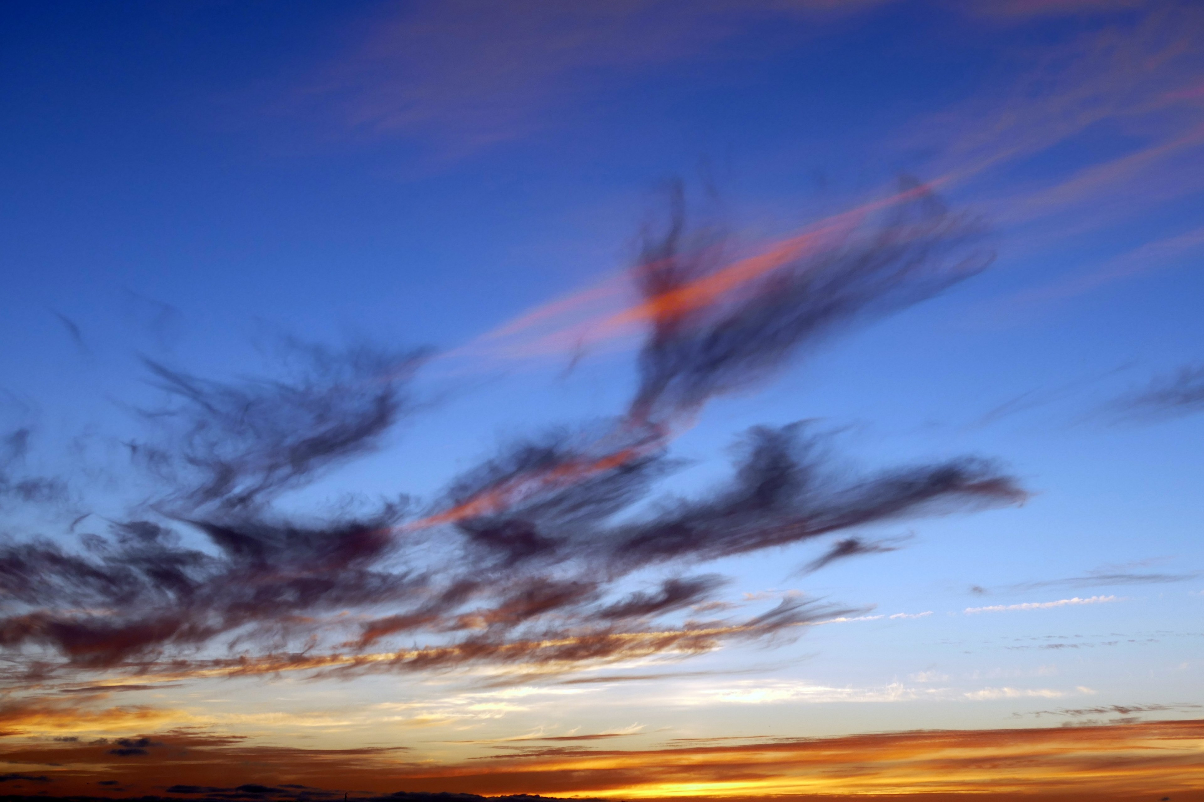 sky sunset sunrise sun nature sunlight blue 4k, HD Wallpaper