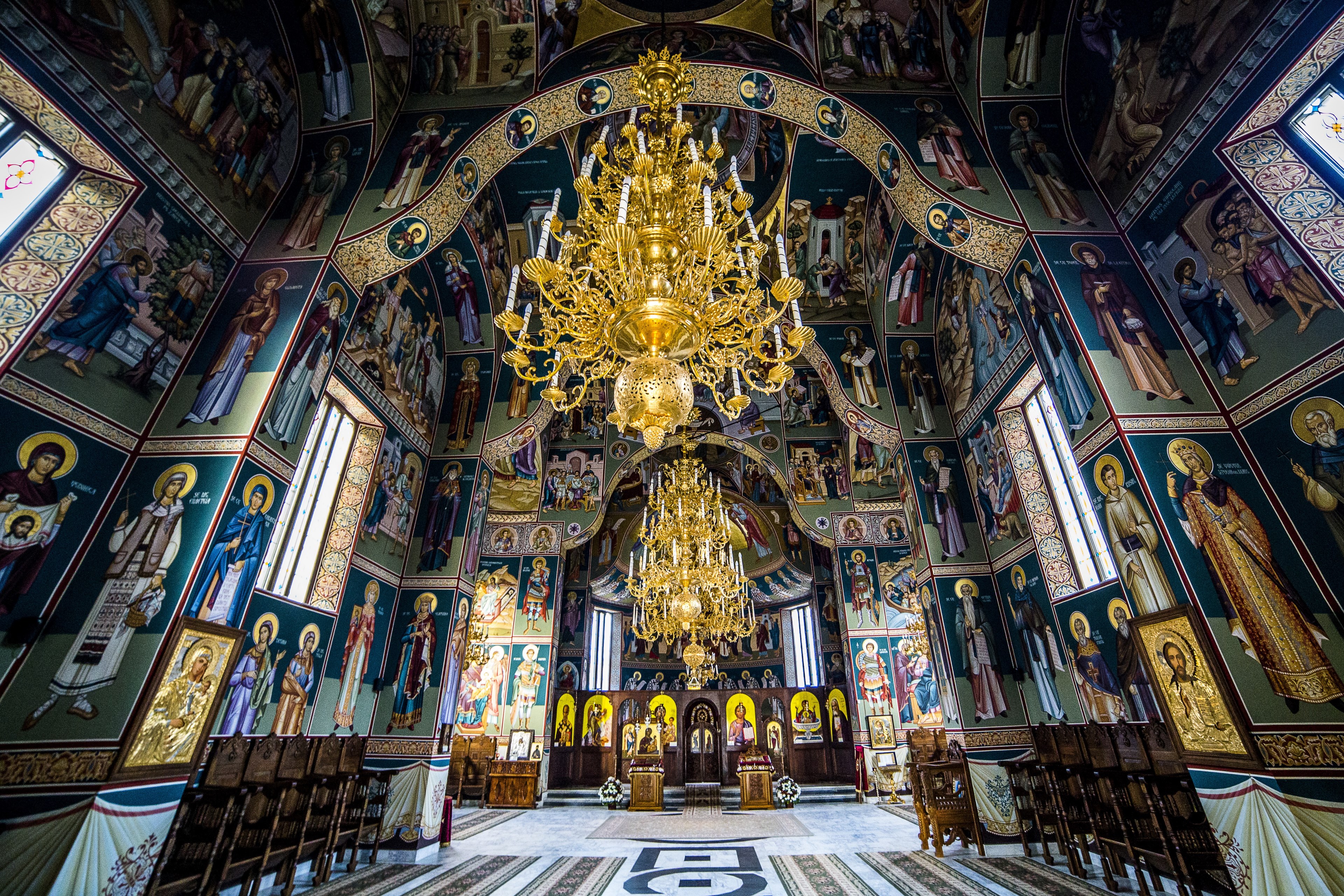 sihastria monastery putnei bucovina romania 4k, HD Wallpaper