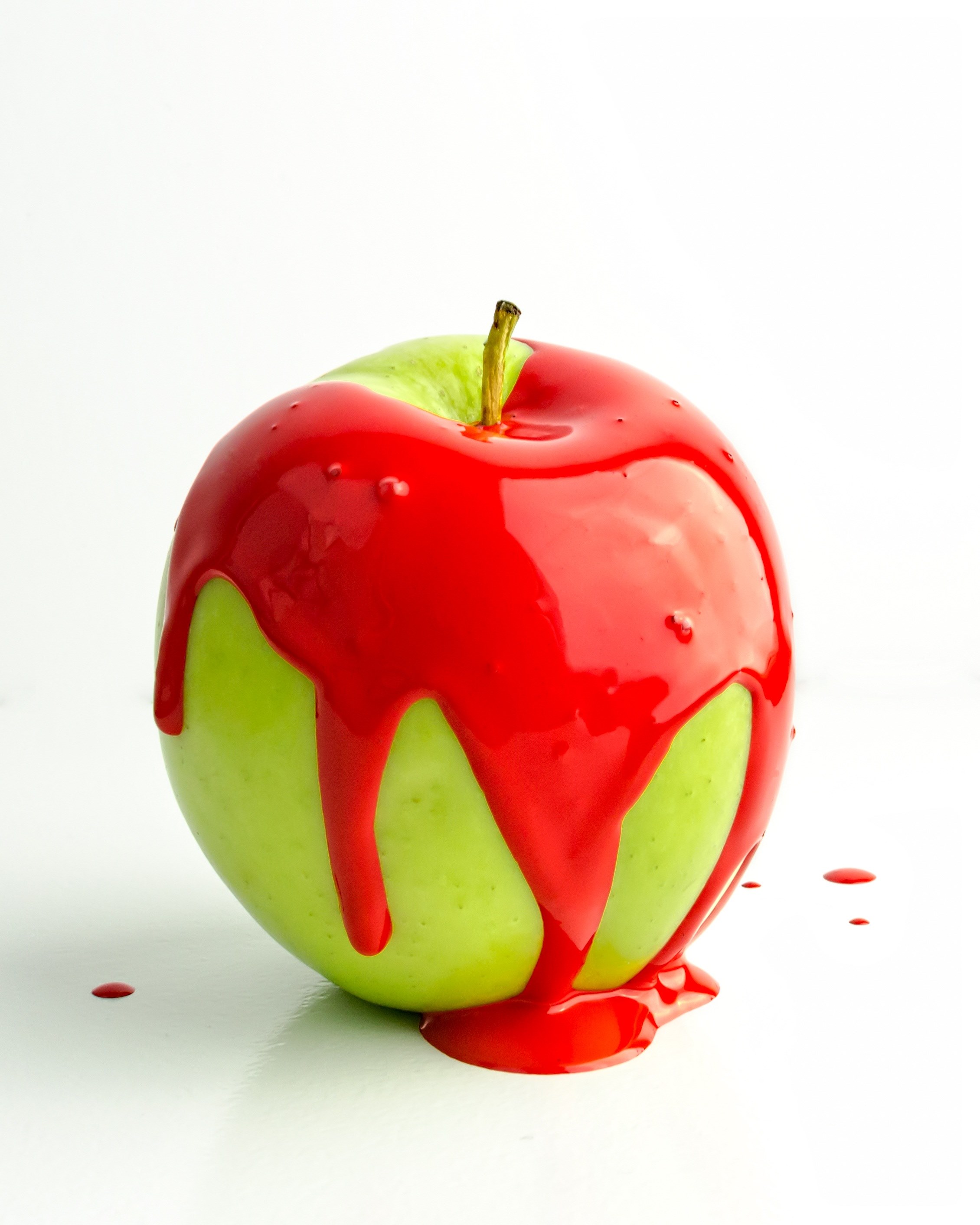 self esteem depression apple red paint angry 4k, Phone HD Wallpaper