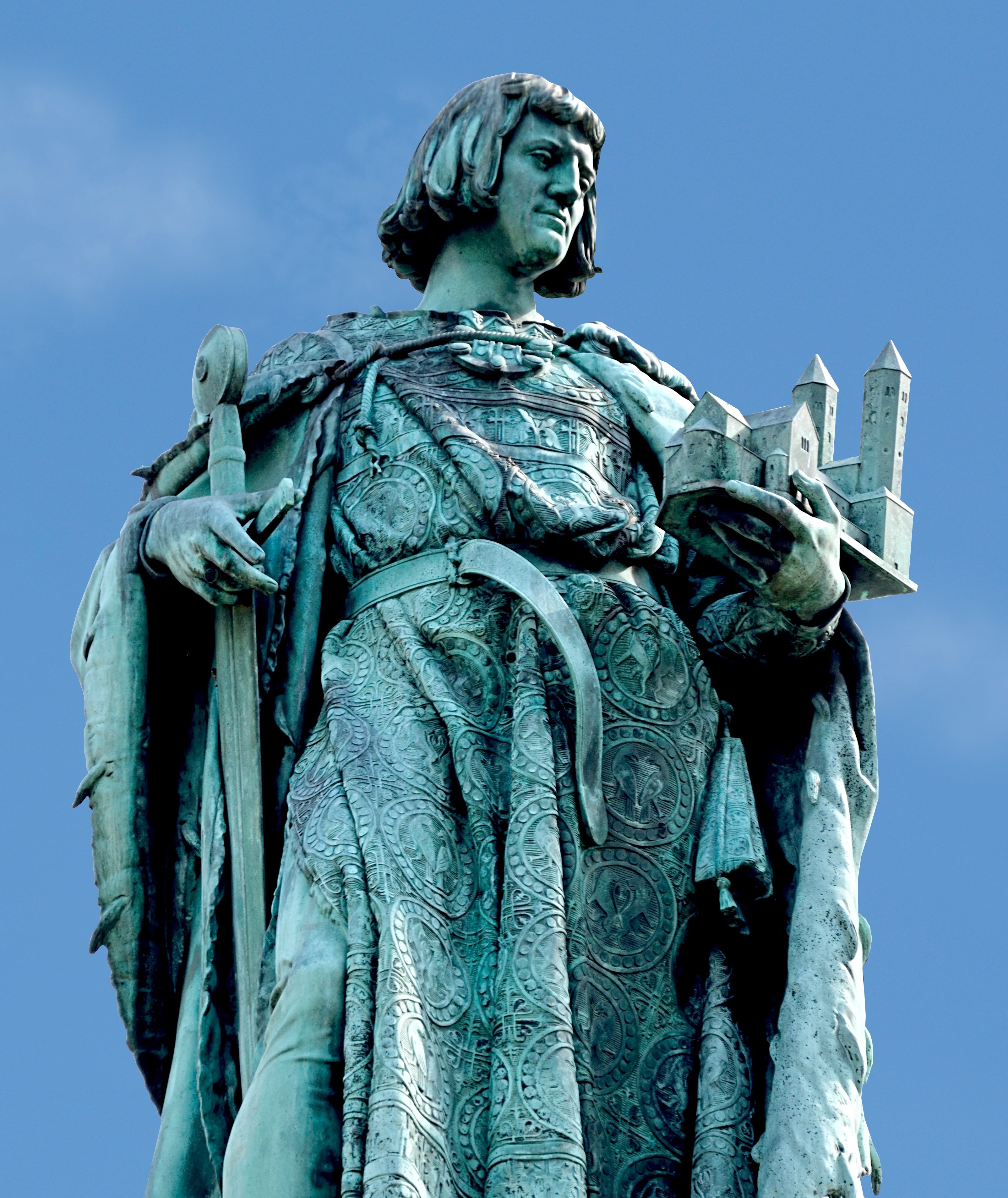 sculpture braunschweig statue monument 4k, Phone HD Wallpaper