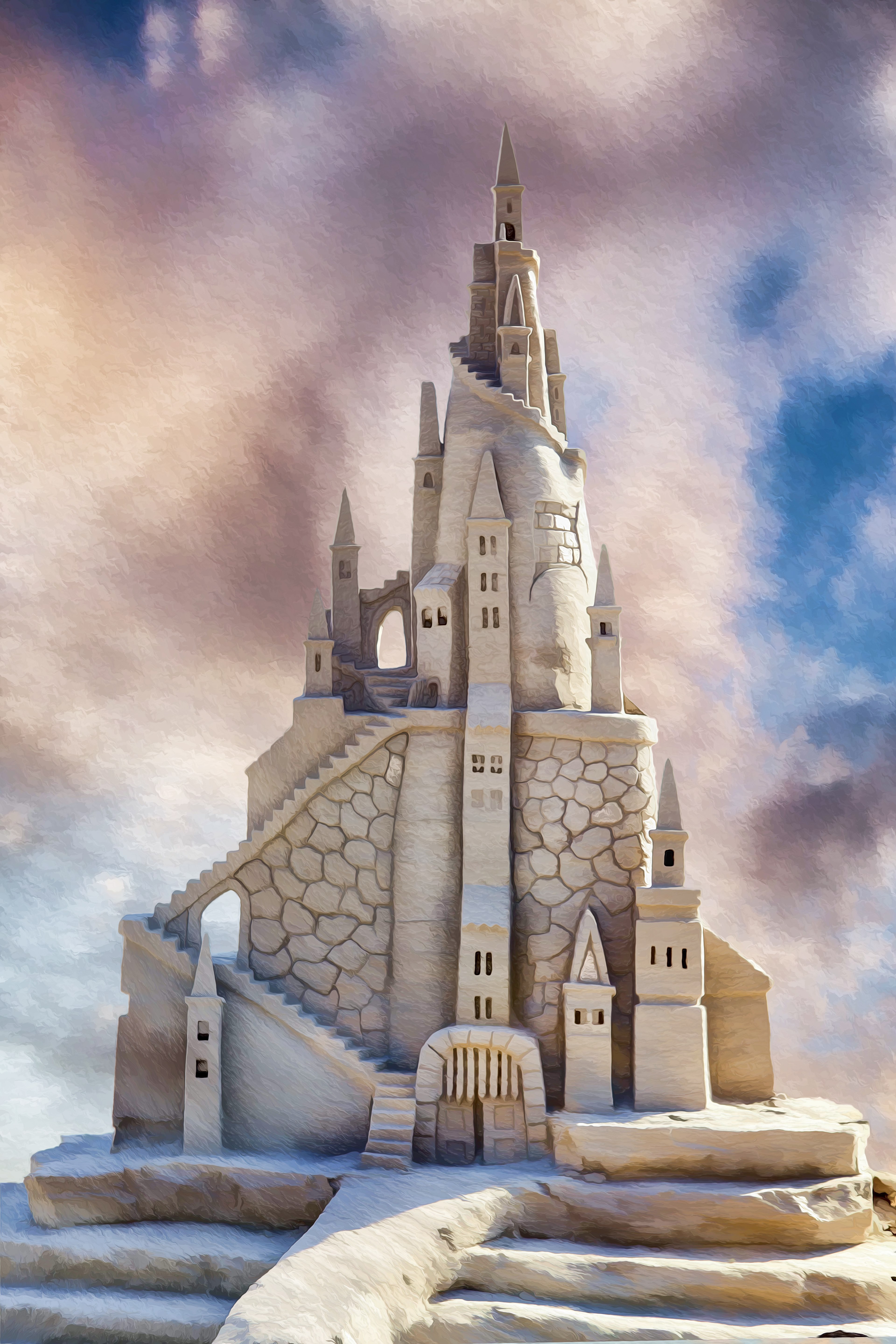 sandcastle beach summer sand castle vacation 4k, Phone HD Wallpaper