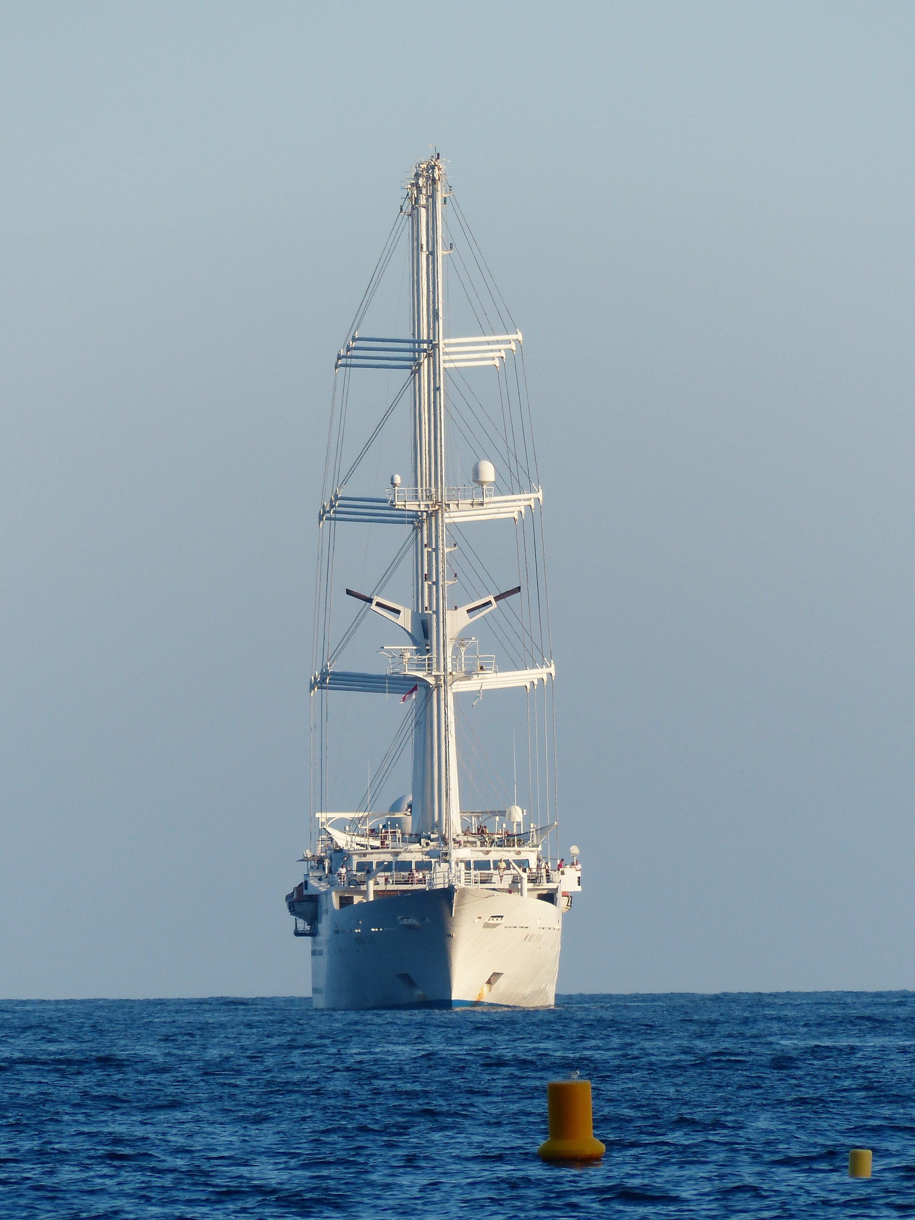 sailing vessel ozeanriese mega yacht 4k, Phone HD Wallpaper