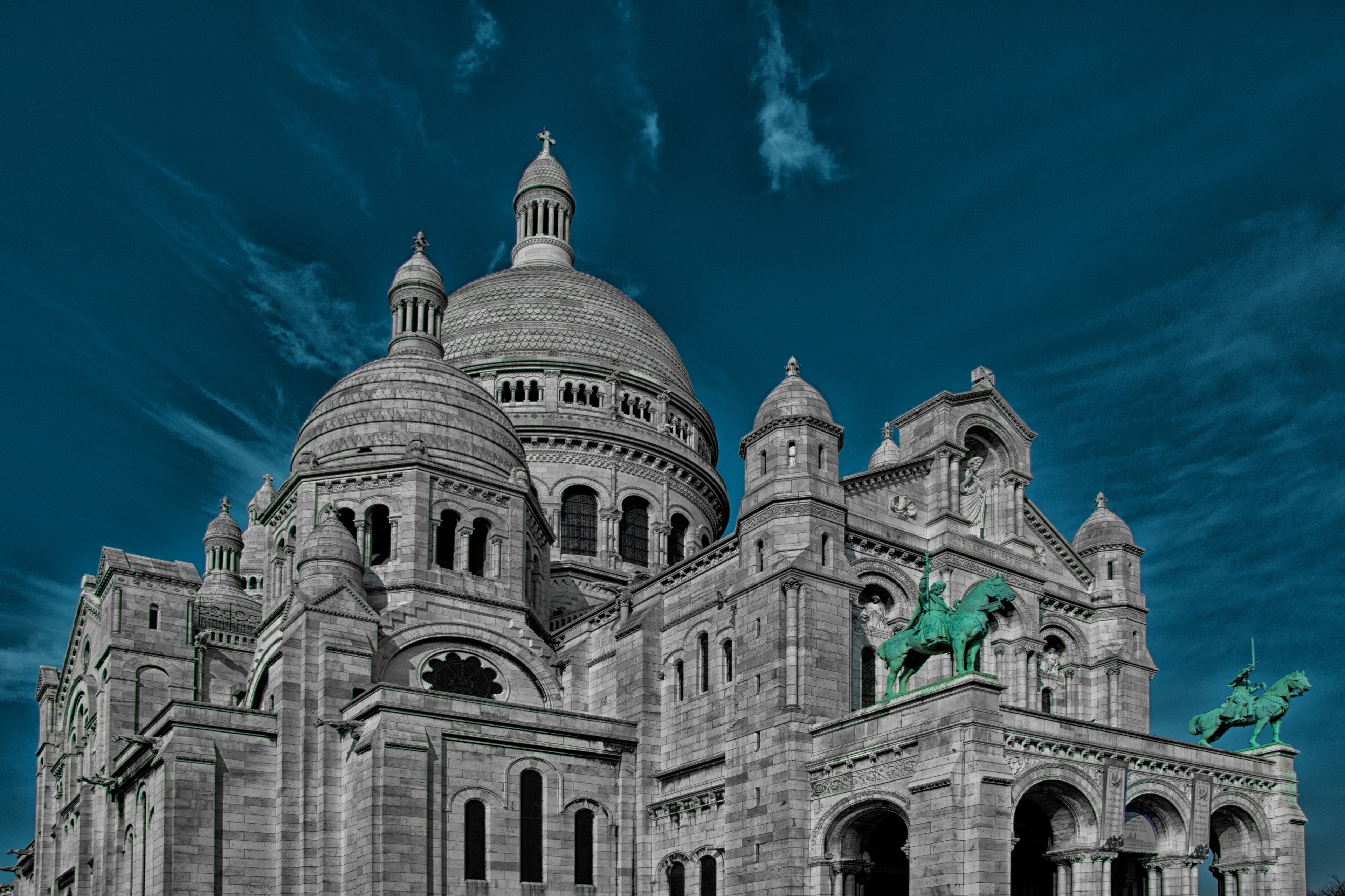 sacré coeur paris church france 4k, HD Wallpaper