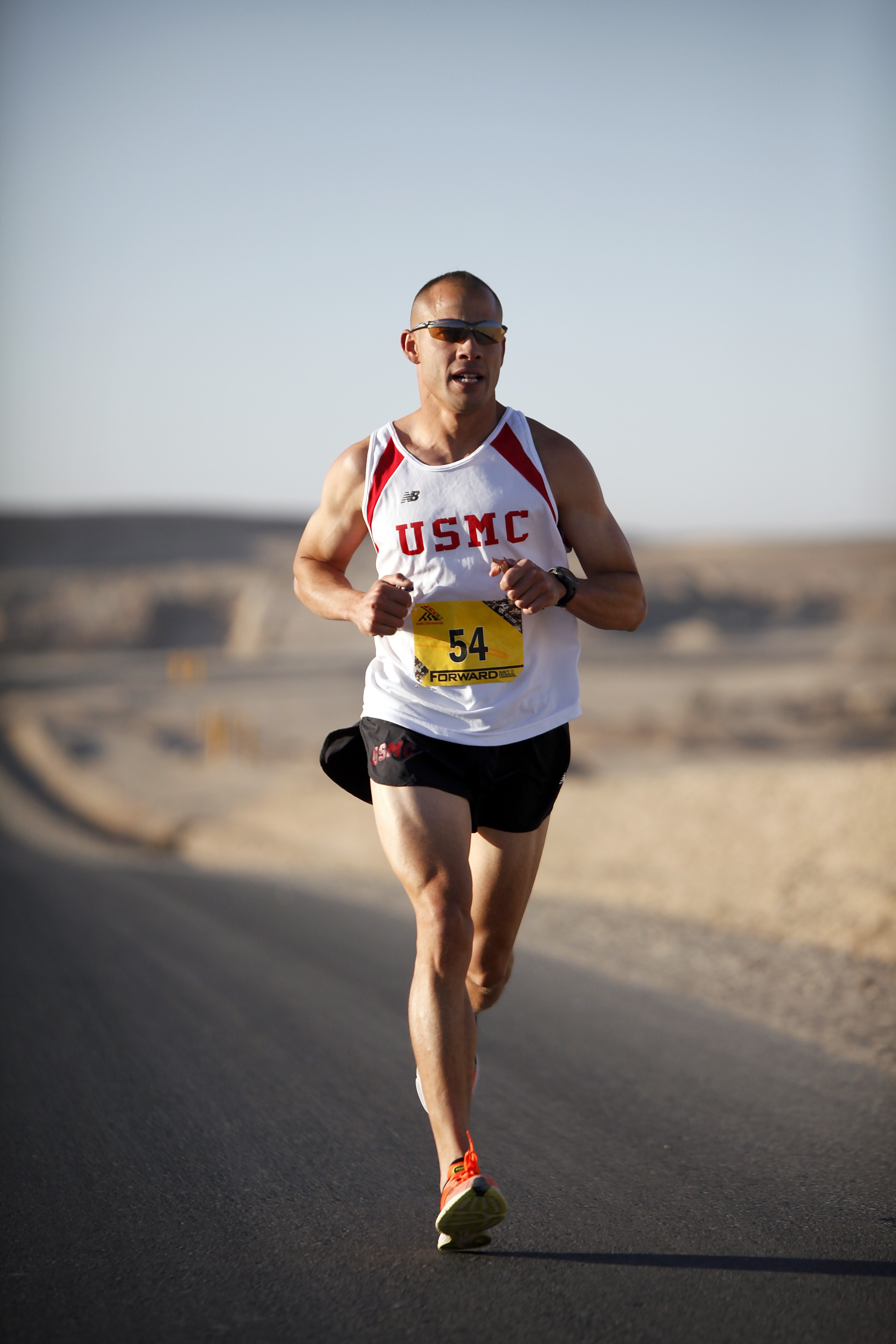 runner marathon military afghanistan marines 4k, Phone HD Wallpaper