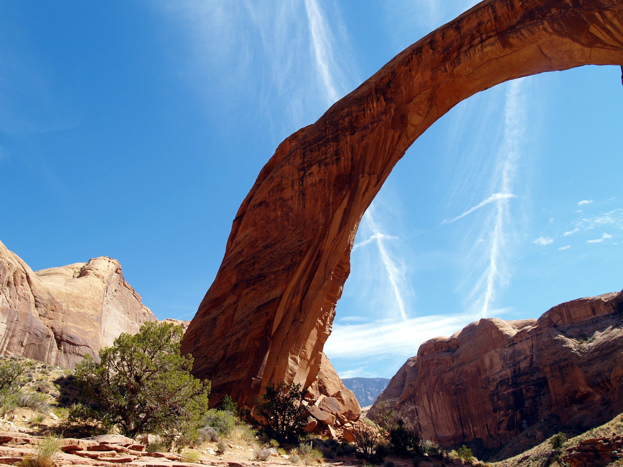 rainbow bridge lake powell arizona usa 4k, HD Wallpaper