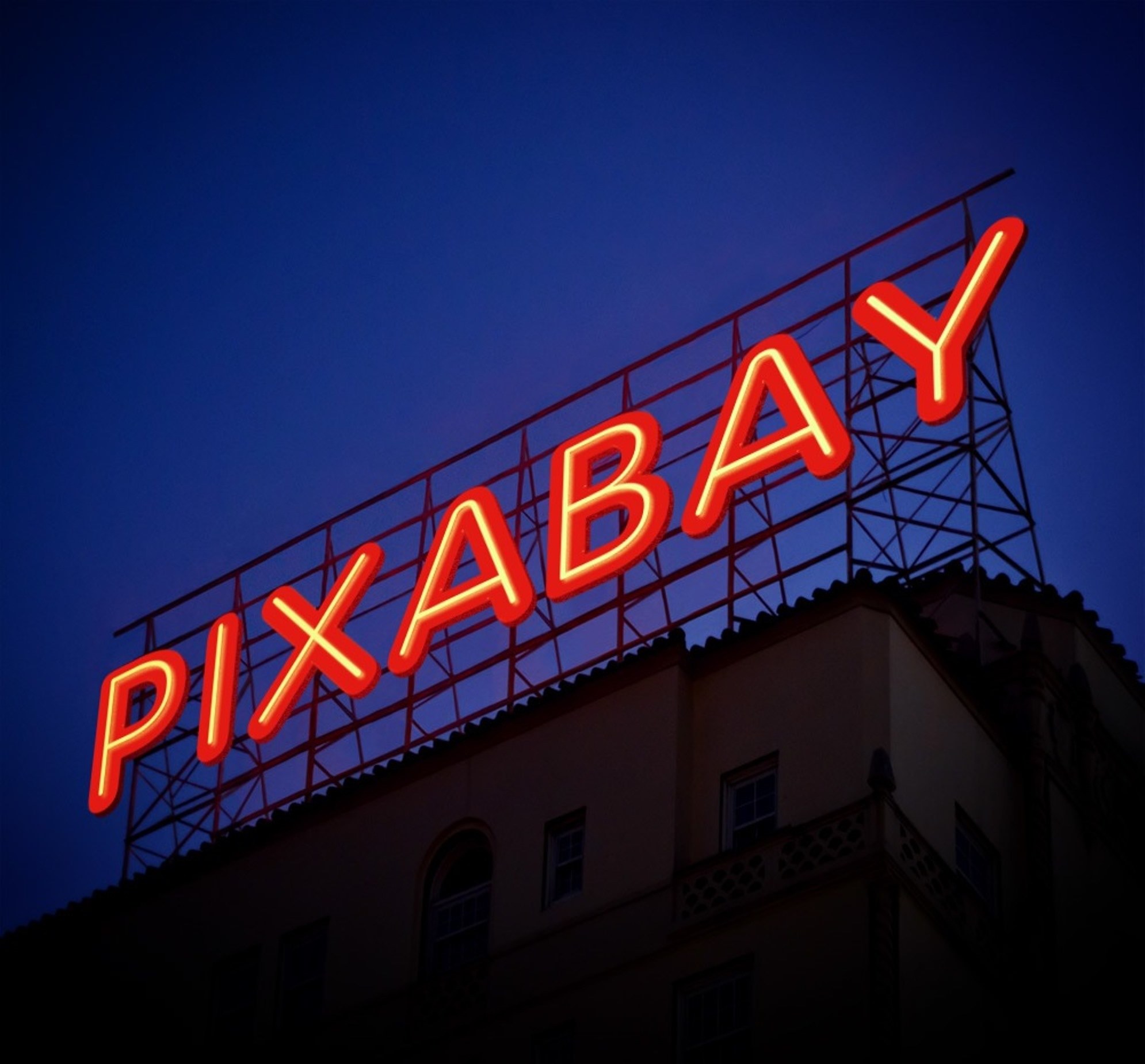 pixabay font photoshop creation neon lights text 4k, HD Wallpaper