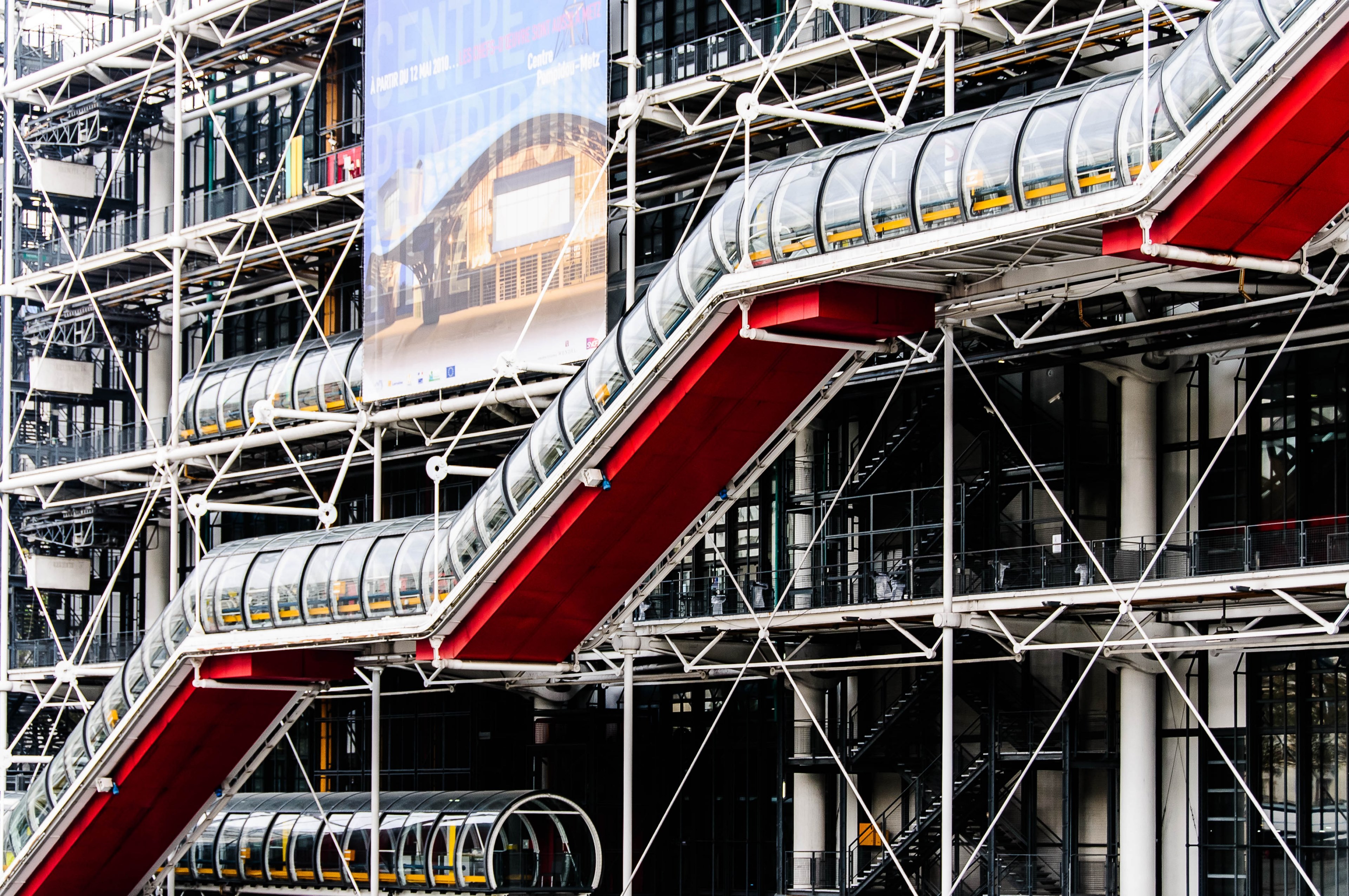paris architecture france center pompidou building 4k, HD Wallpaper