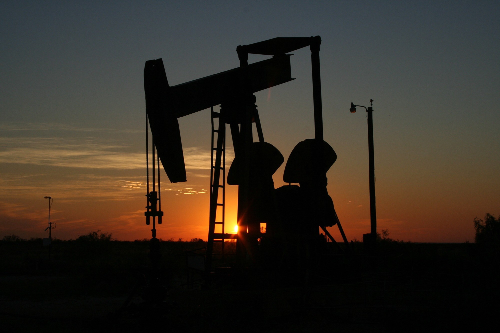 oil monahans texas sunset west texas sillhouette 4k, HD Wallpaper